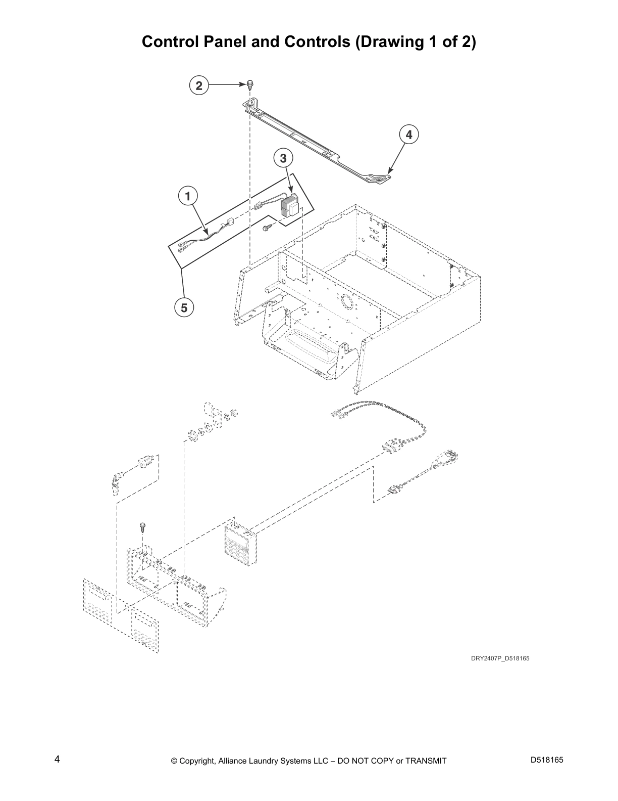 Control Panel and Controls (Drawing 1 of 2)