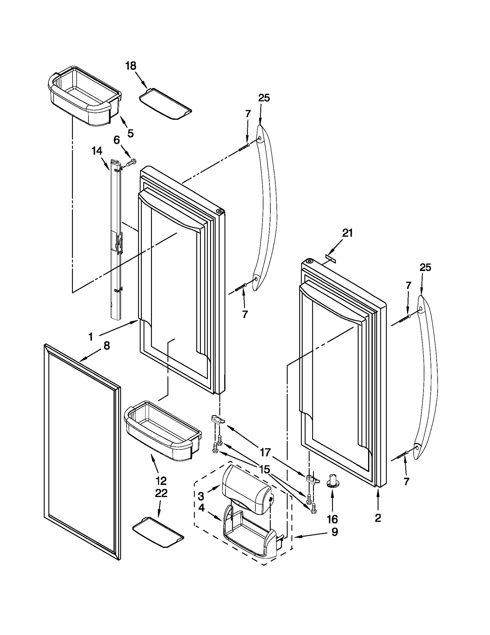 REFRIGERATOR DOOR PARTS