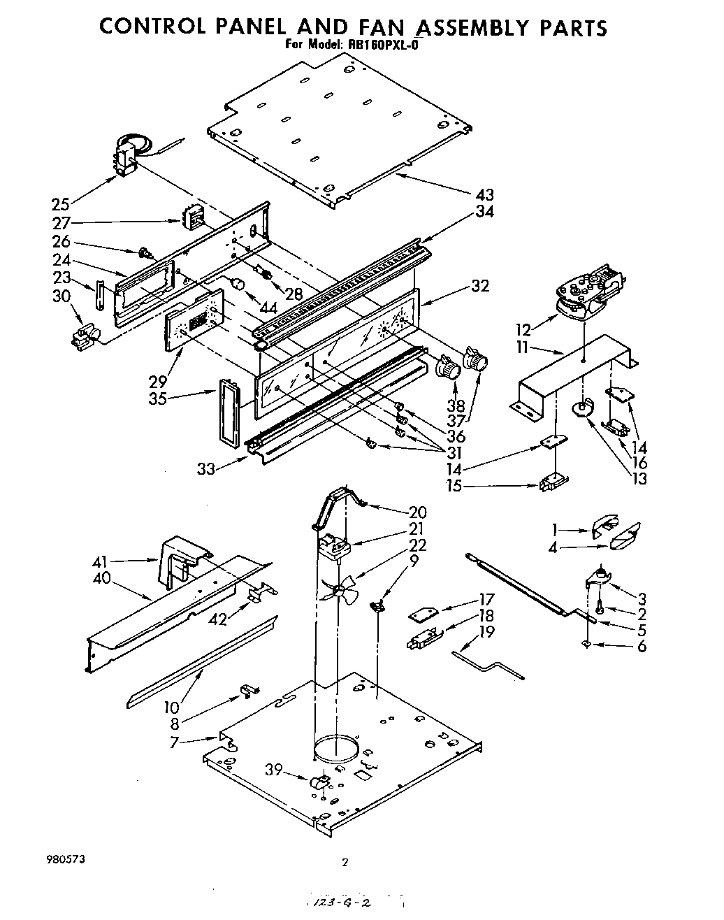 02 - CONTROL PANEL AND FAN ASSEMBLY