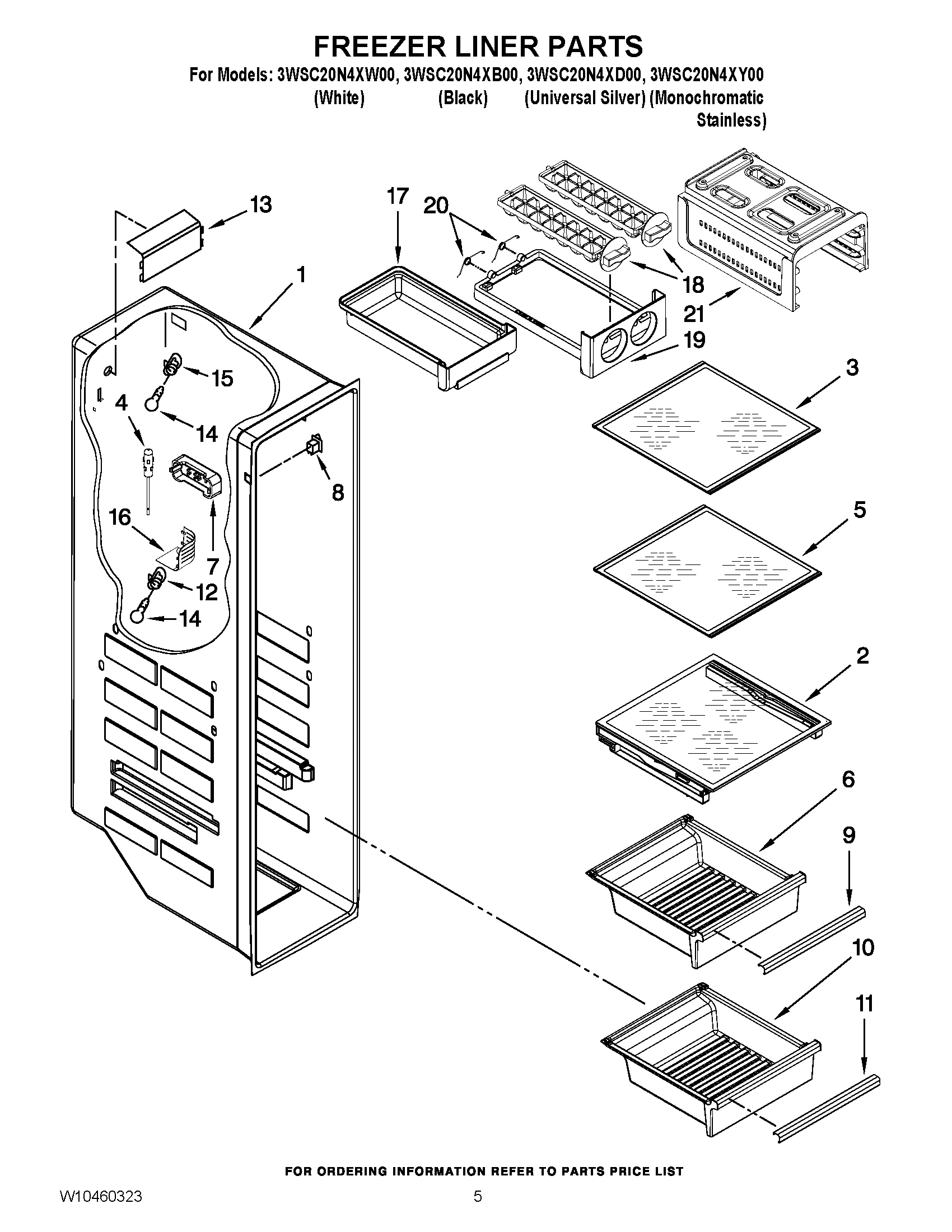 04 - FREEZER LINER PARTS