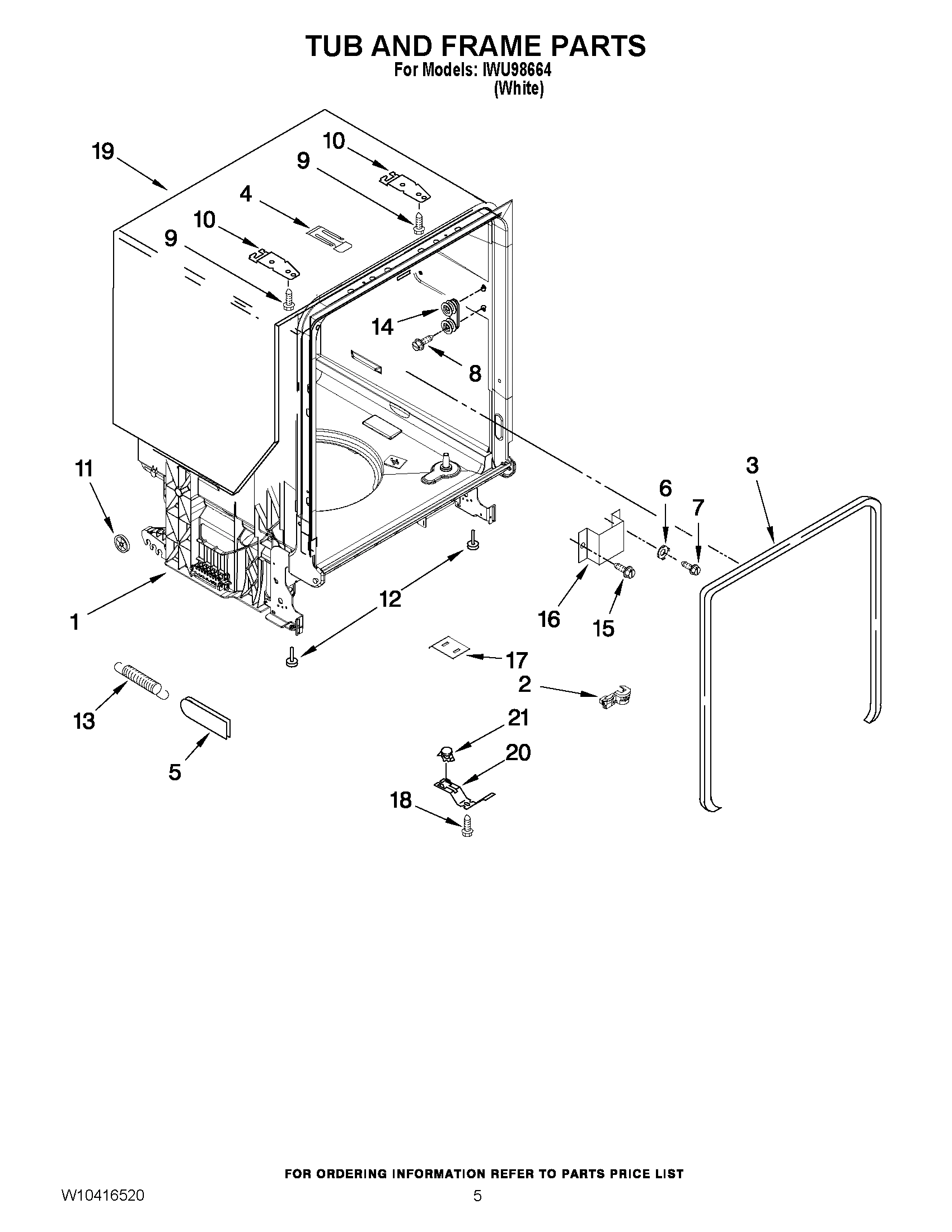 05 - TUB AND FRAME PARTS