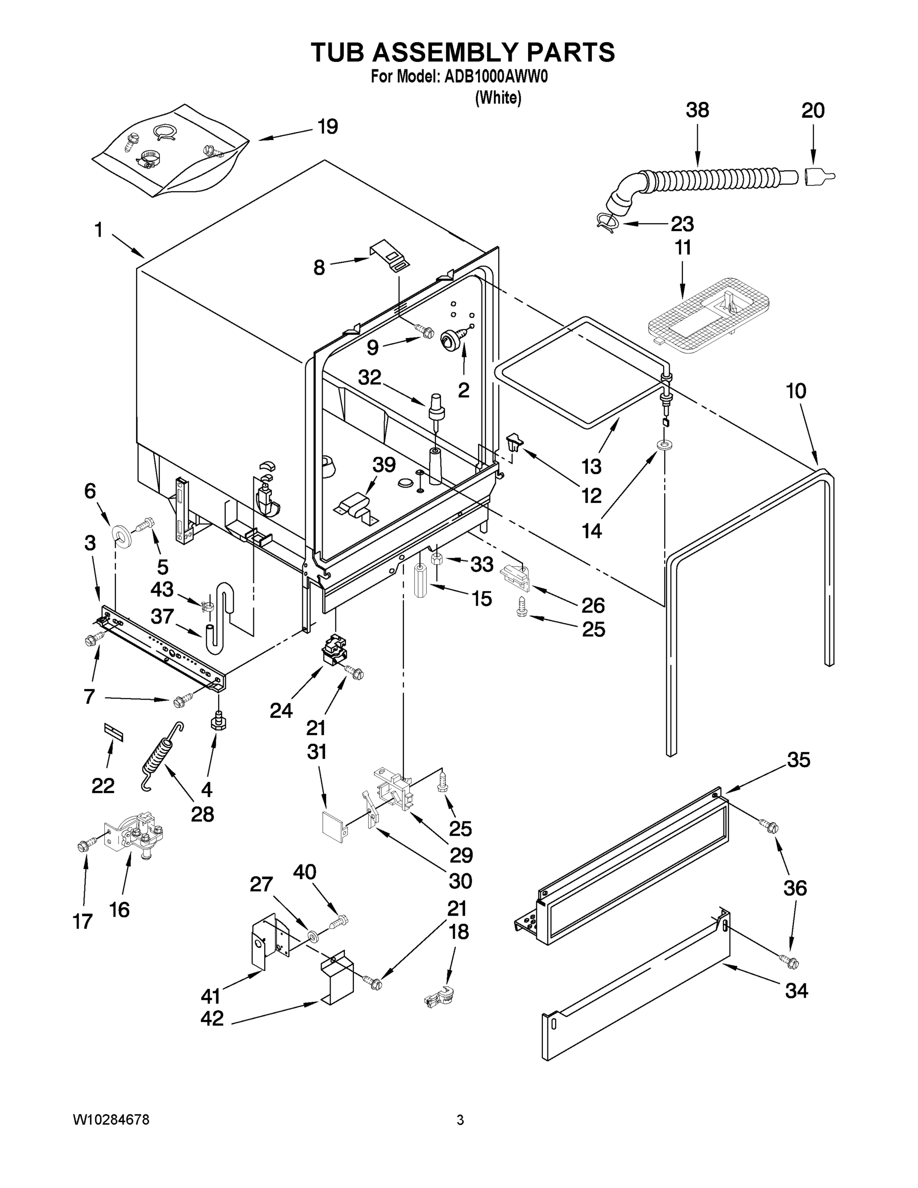 03 - TUB ASSEMBLY PARTS
