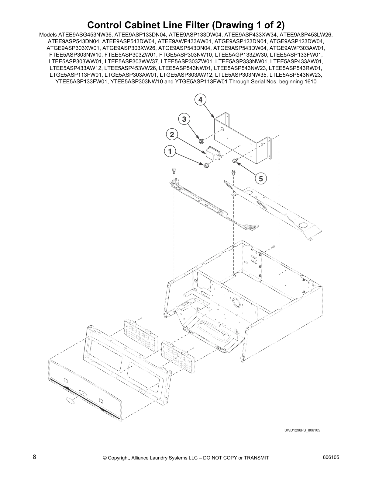 Control Cabinet Line Filter (Drawing 1 of 2)