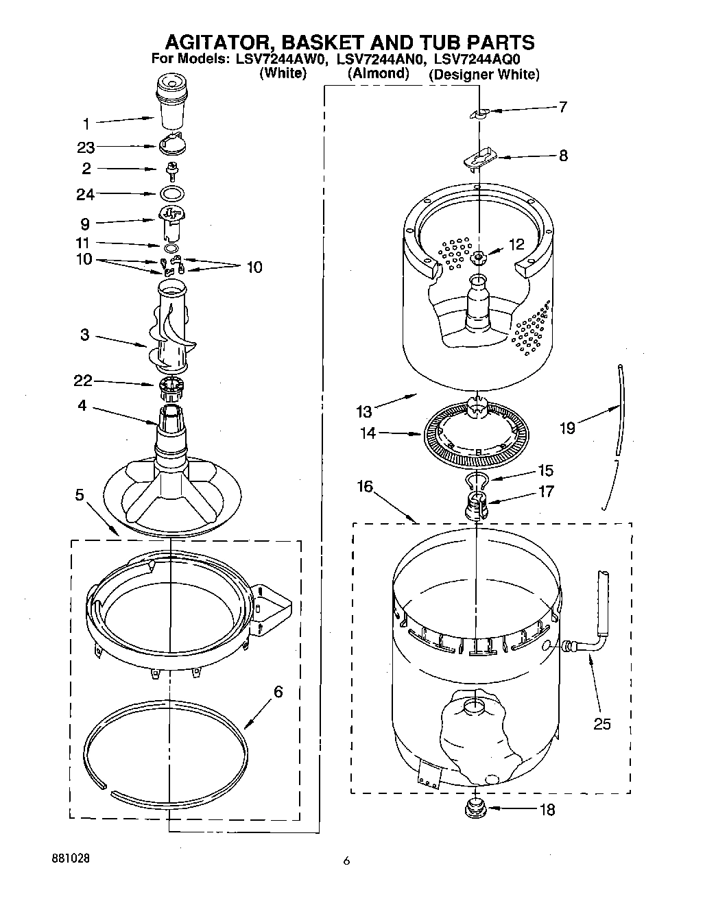 04 - AGITATOR, BASKET AND TUB