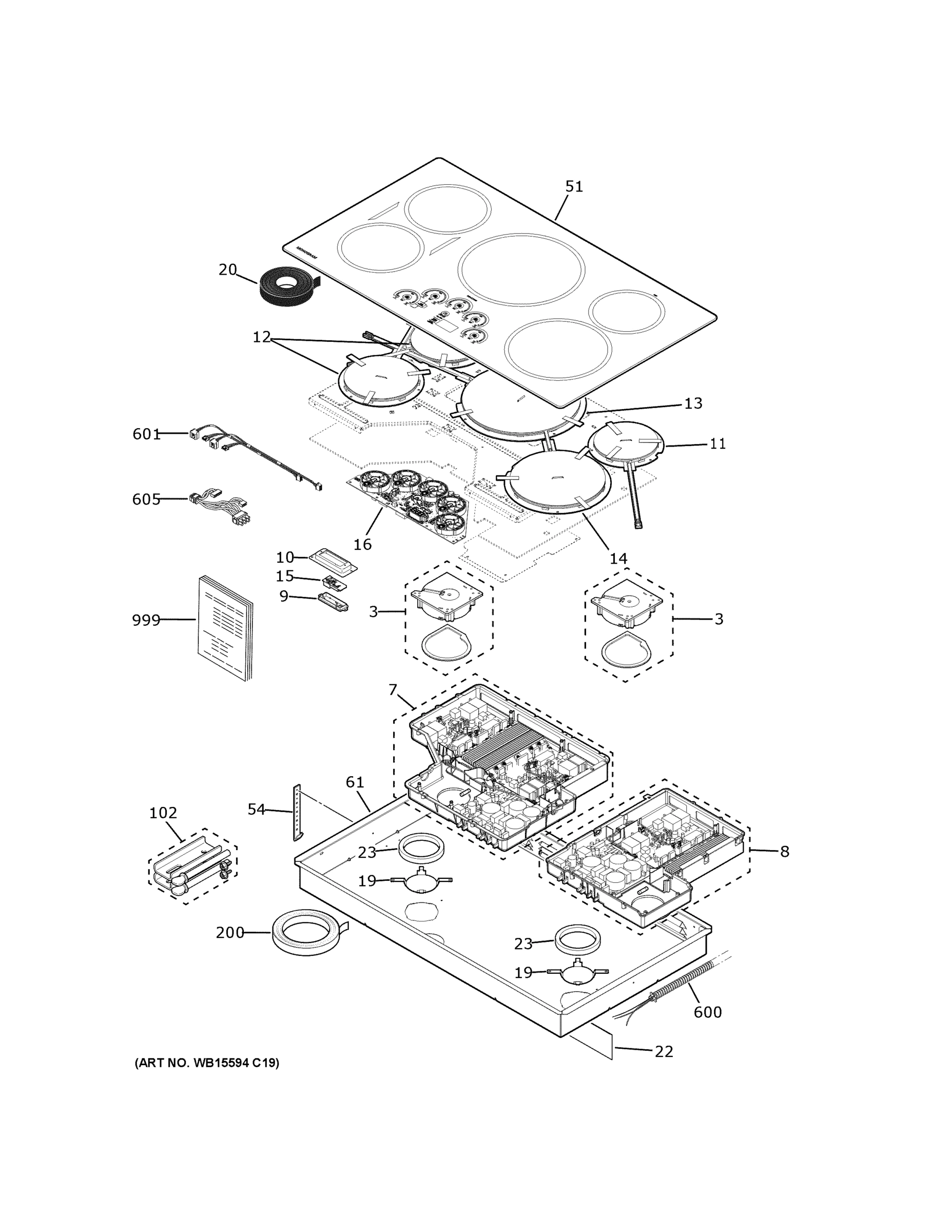 CONTROL PANEL & COOKTOP