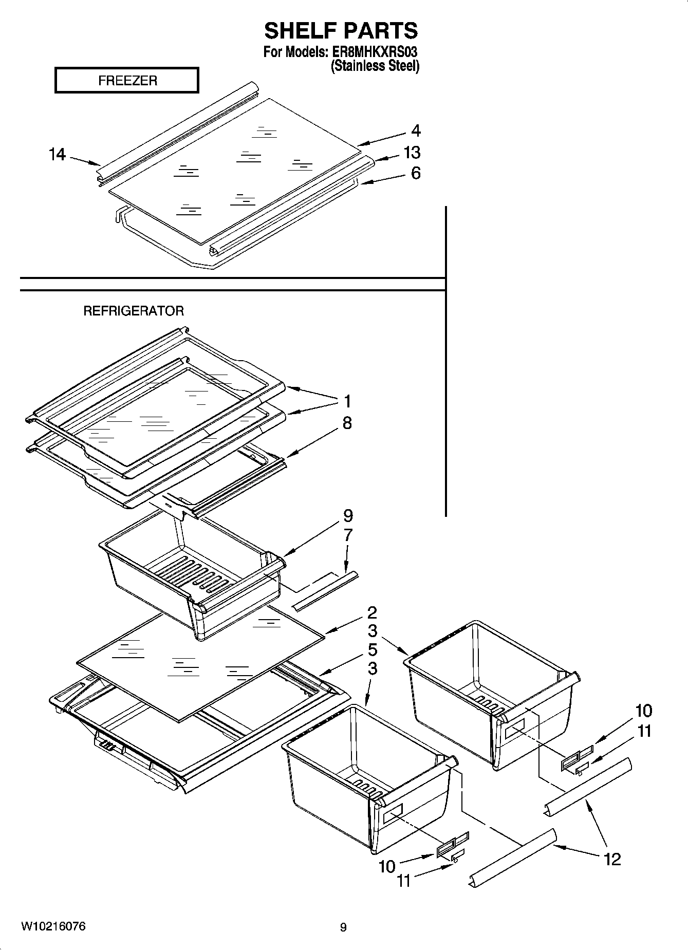 05 - SHELF PARTS, OPTIONAL PARTS (NOT INCLUDED)