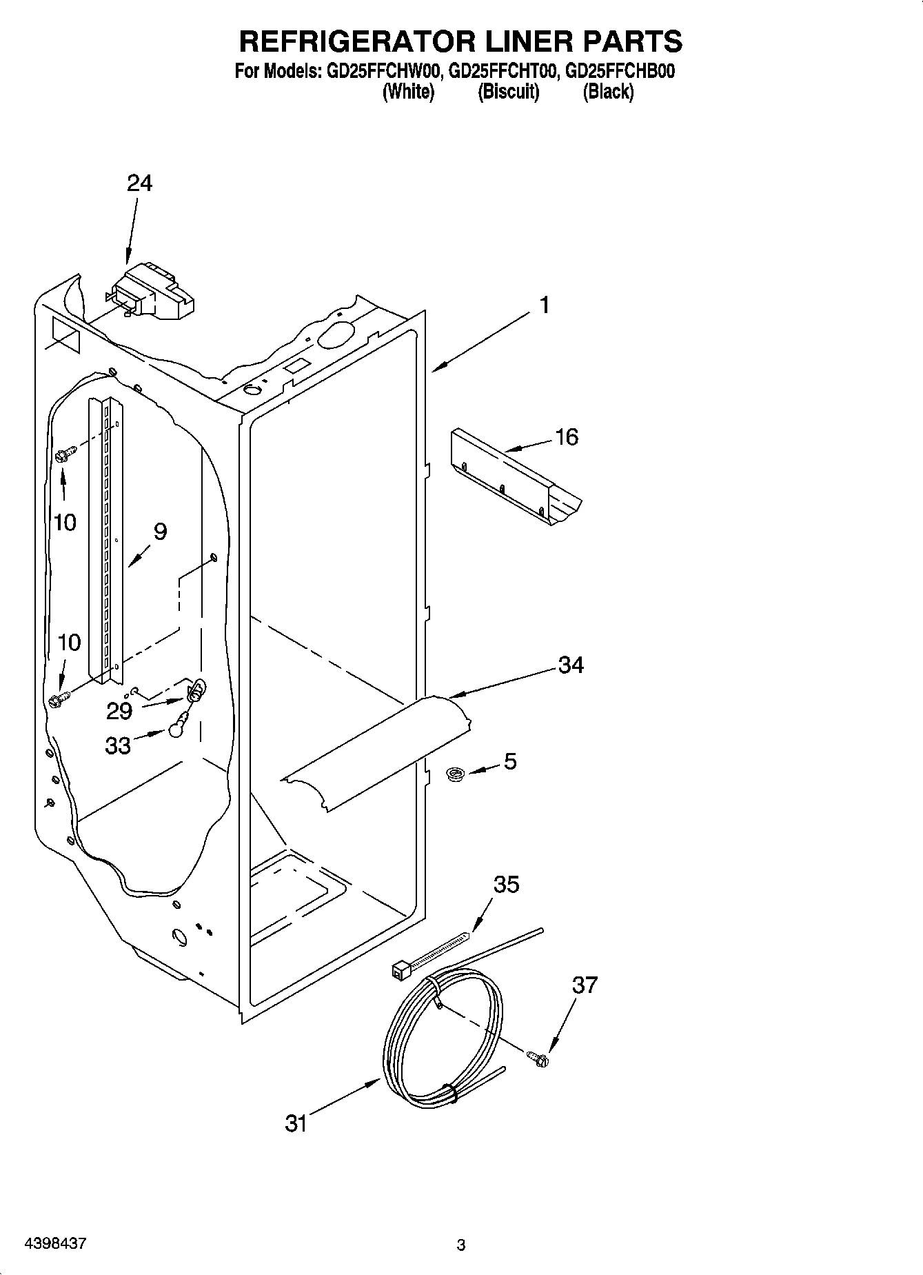 02 - REFRIGERATOR LINER PARTS