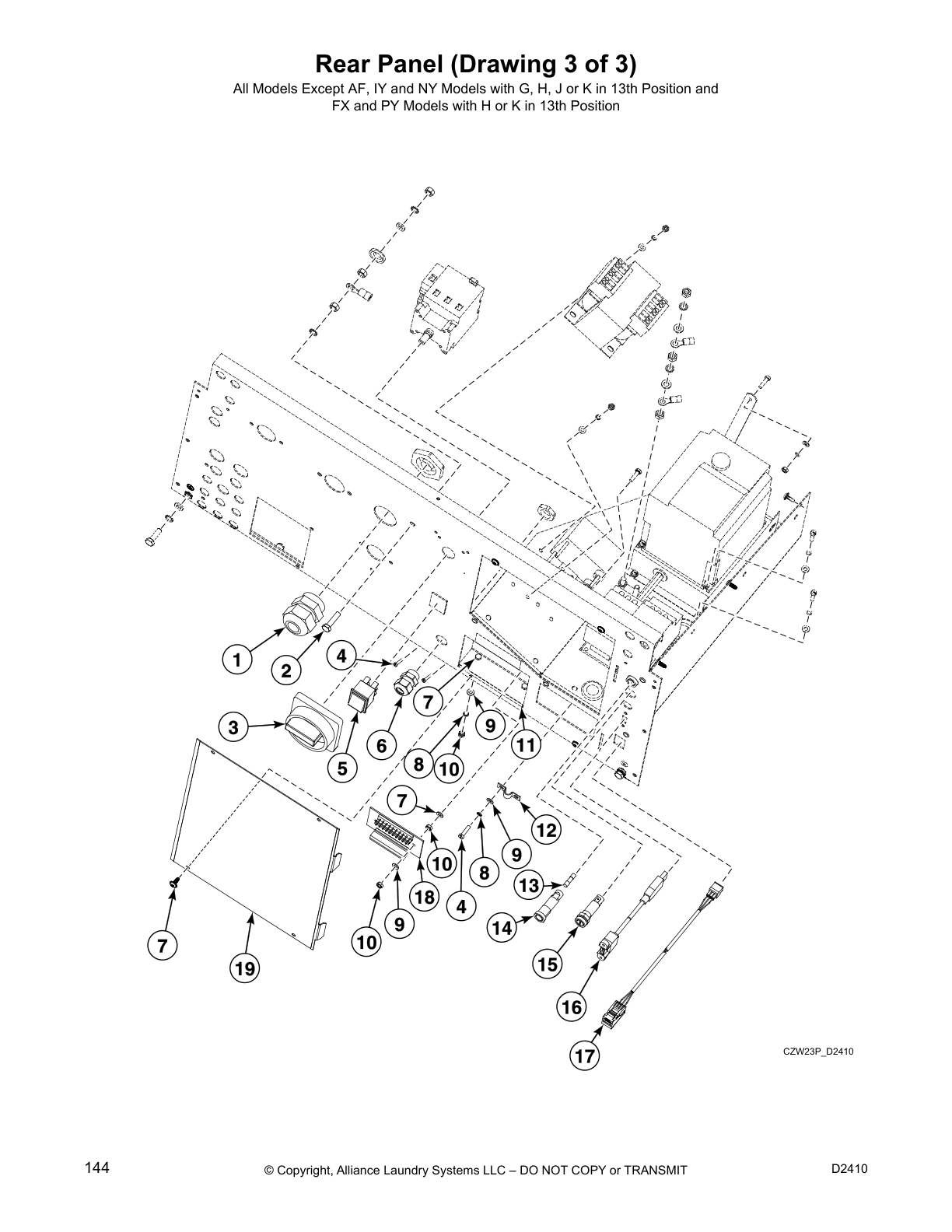 Rear Panel (Drawing 3 of 3)
