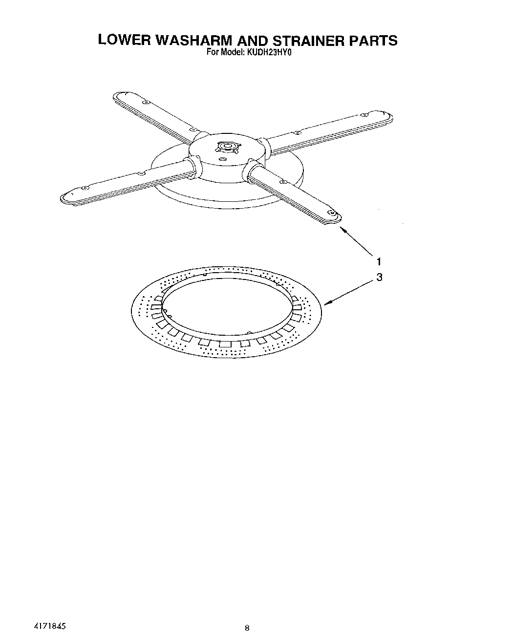 06 - LOWER WASHARM AND STRAINER