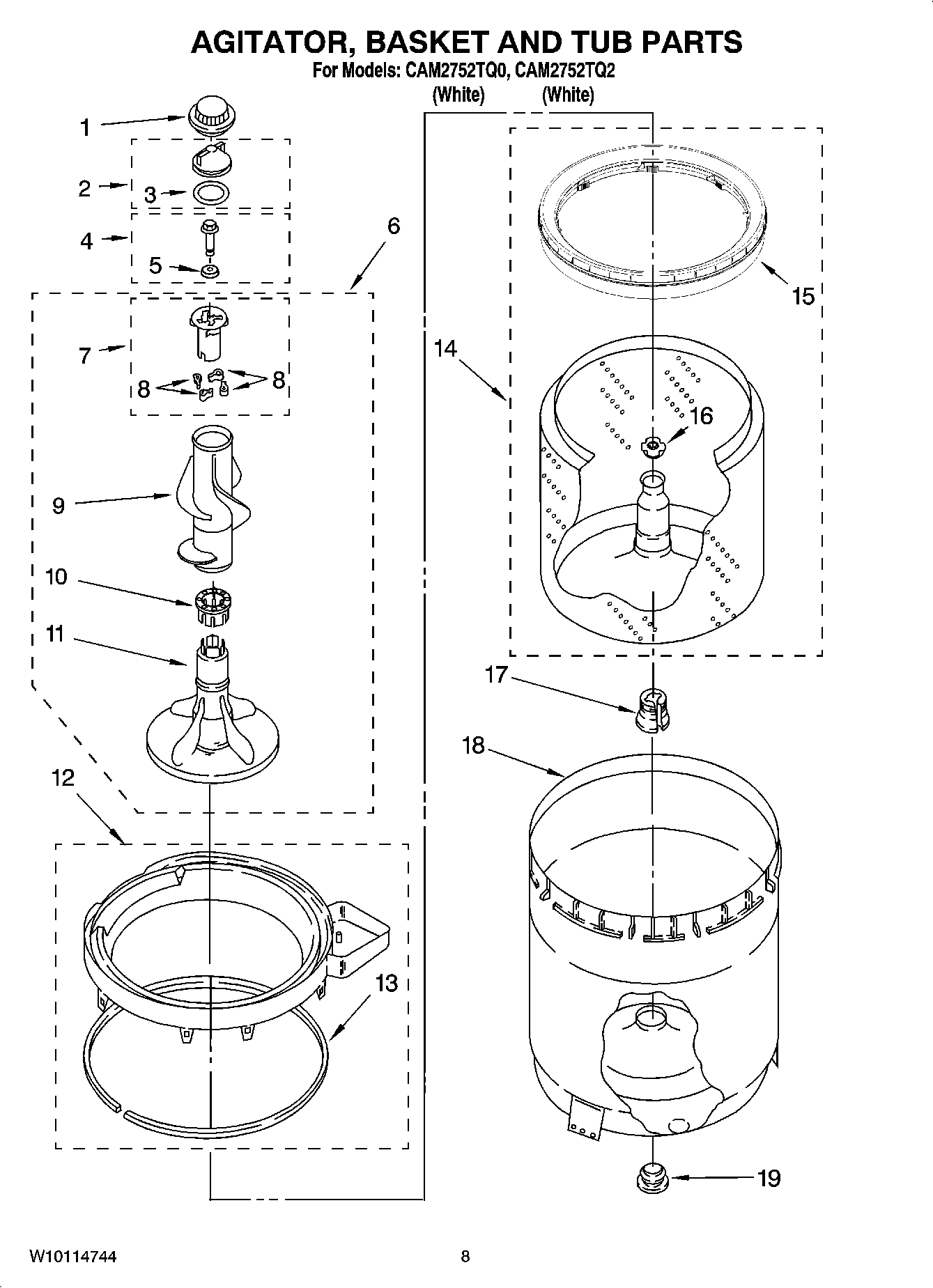 05 - AGITATOR, BASKET AND TUB PARTS