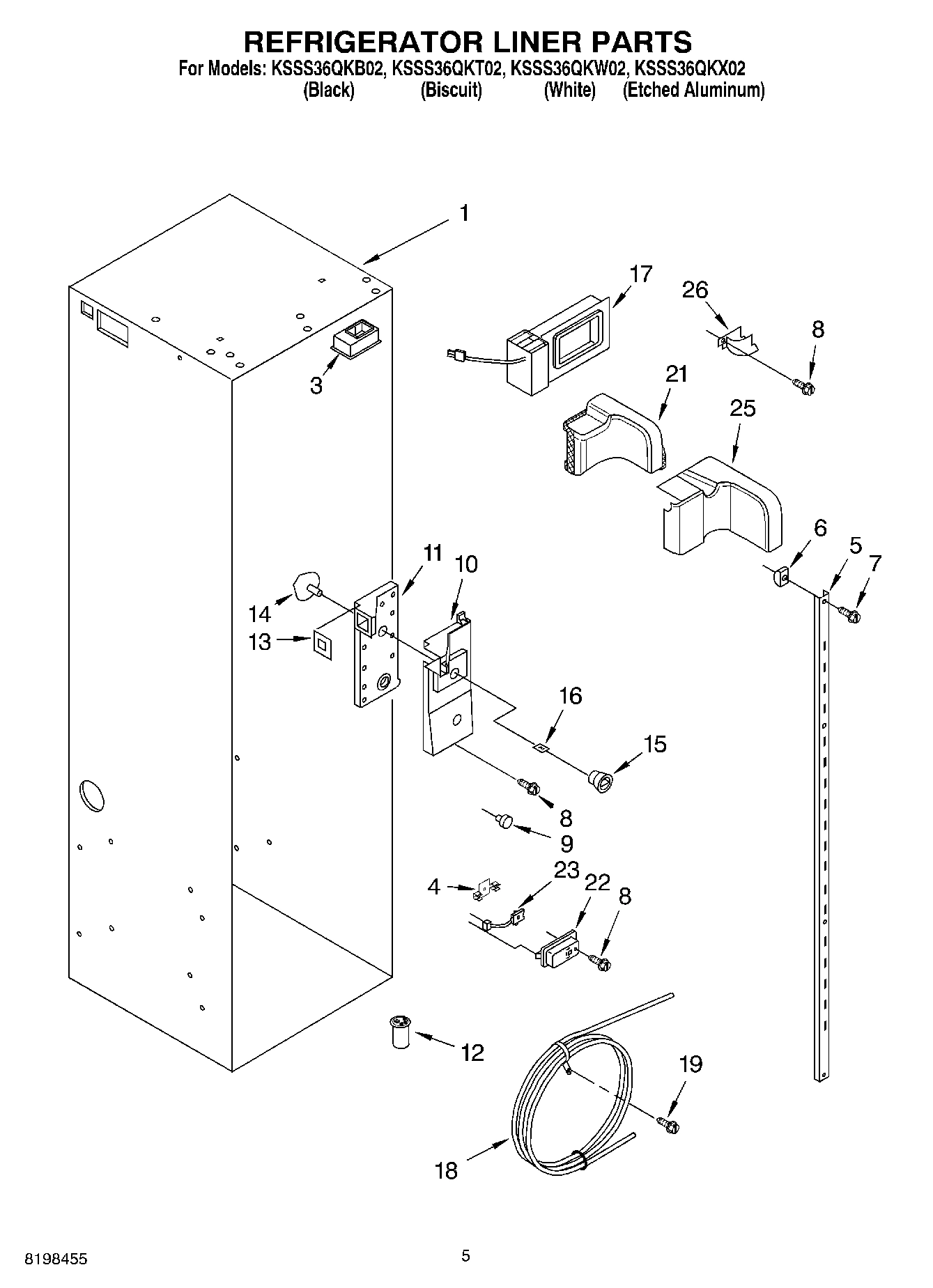 04 - REFRIGERATOR LINER PARTS
