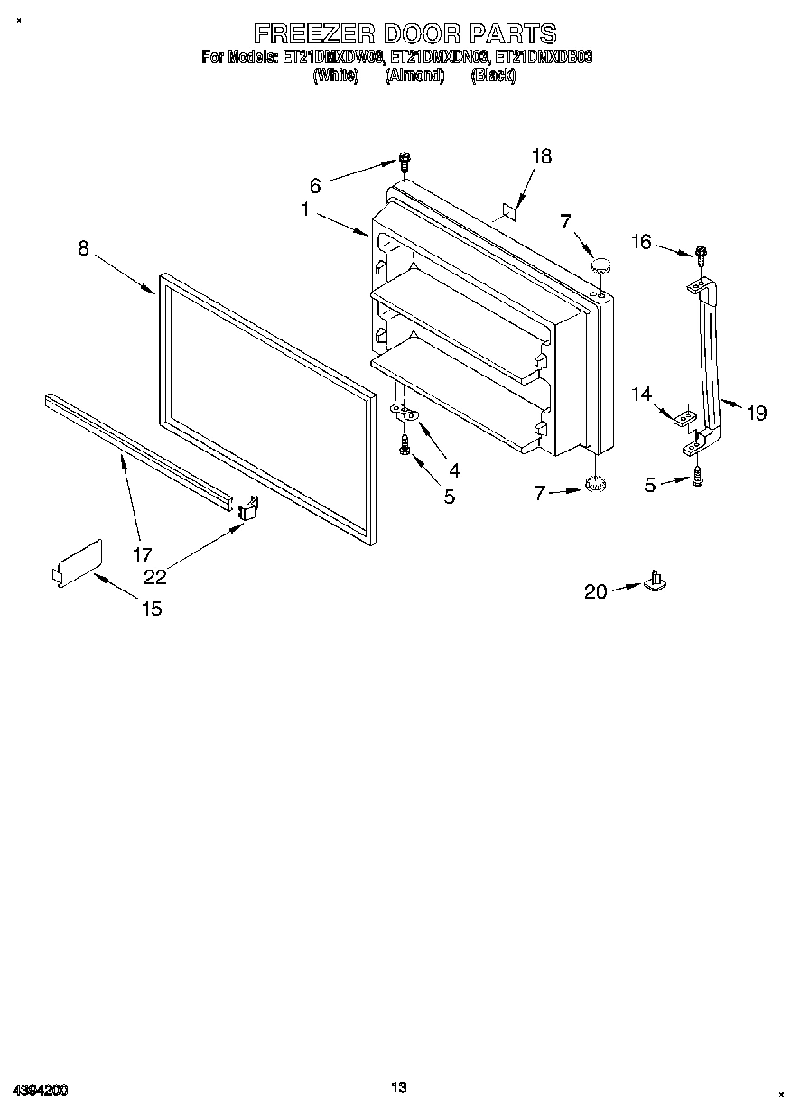 07 - FREEZER DOOR, LIT/OPTIONAL