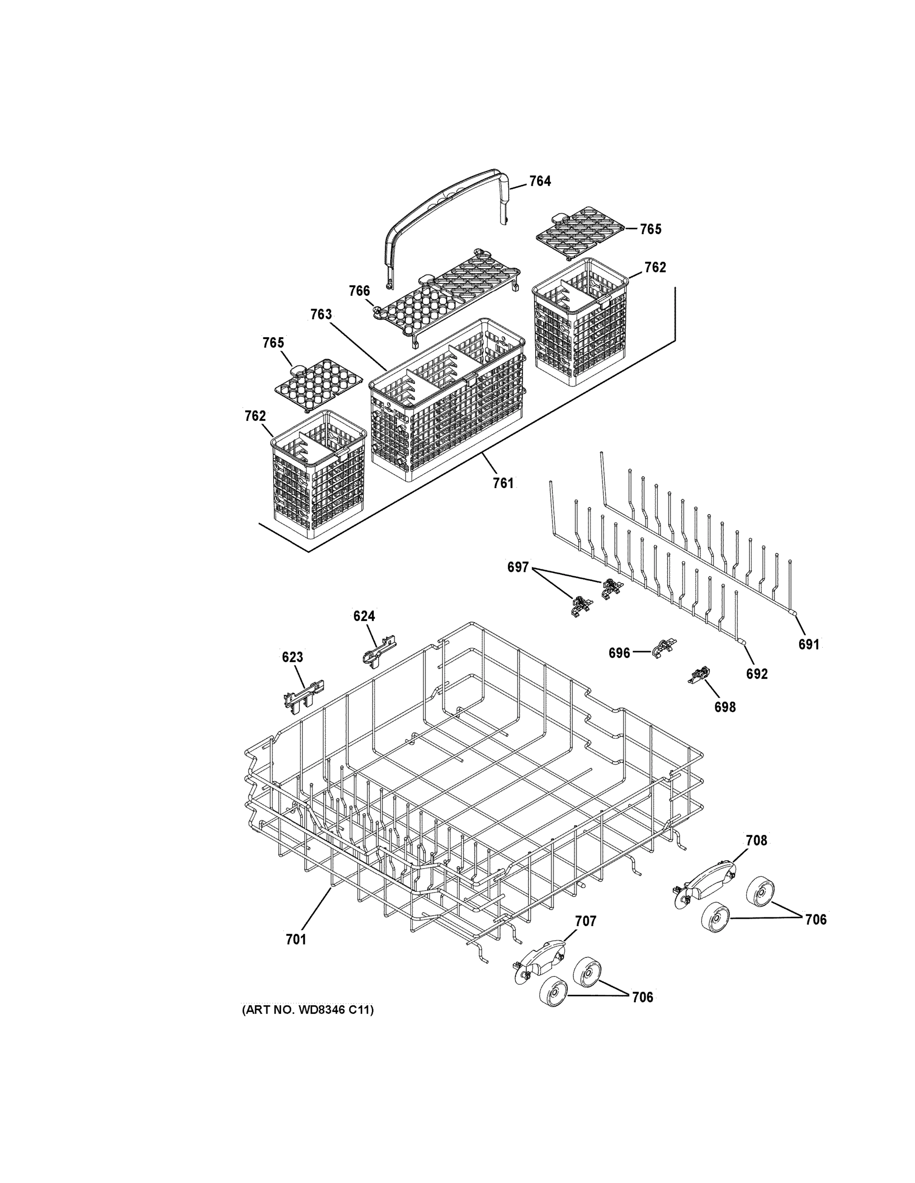 LOWER RACK ASSEMBLY