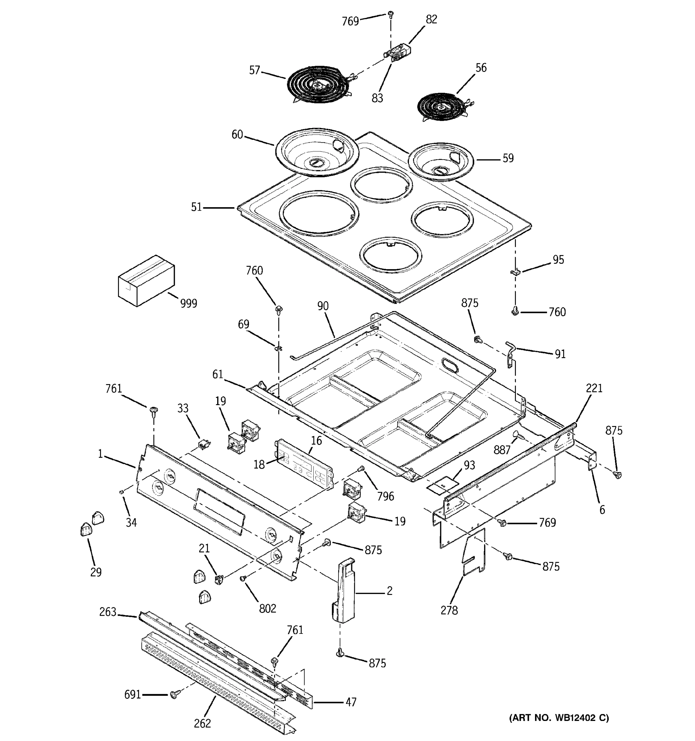 CONTROL PANEL & COOKTOP