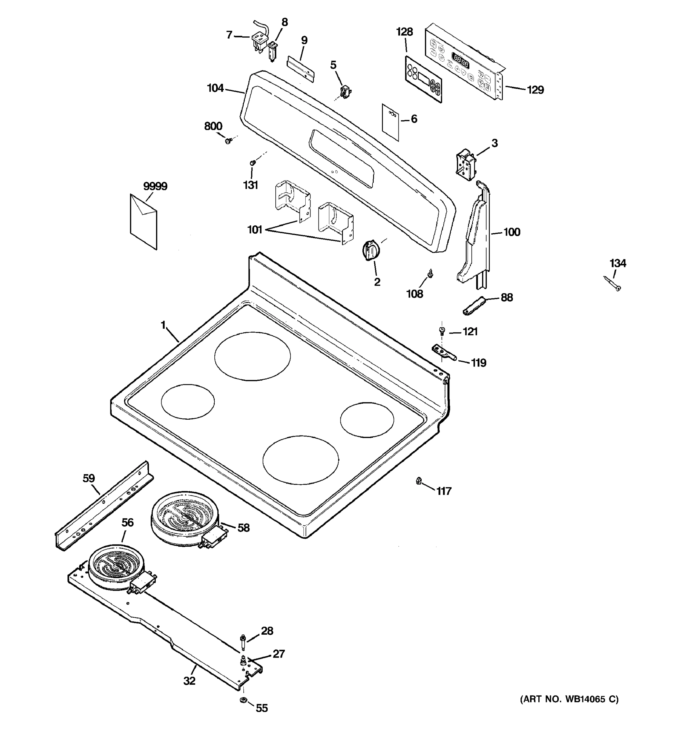 CONTROL PANEL & COOKTOP