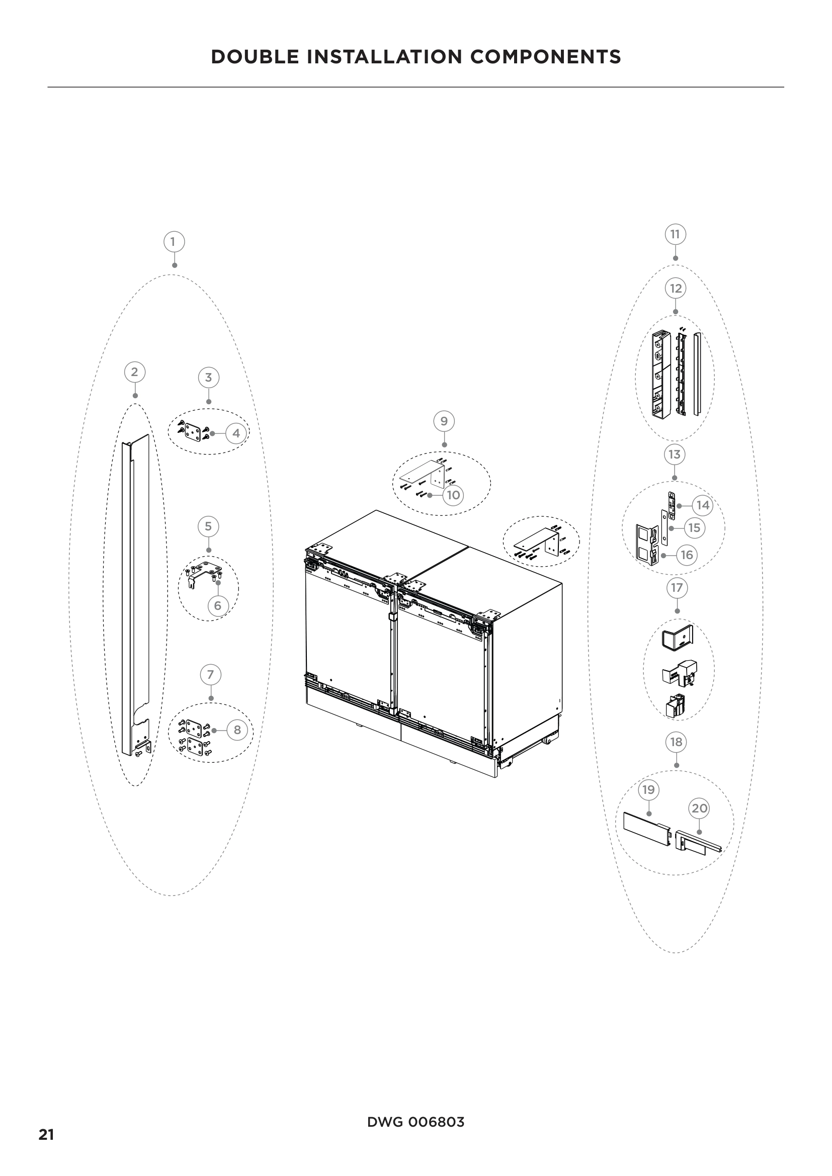 DOUBLE INSTALLATION COMPONENTS