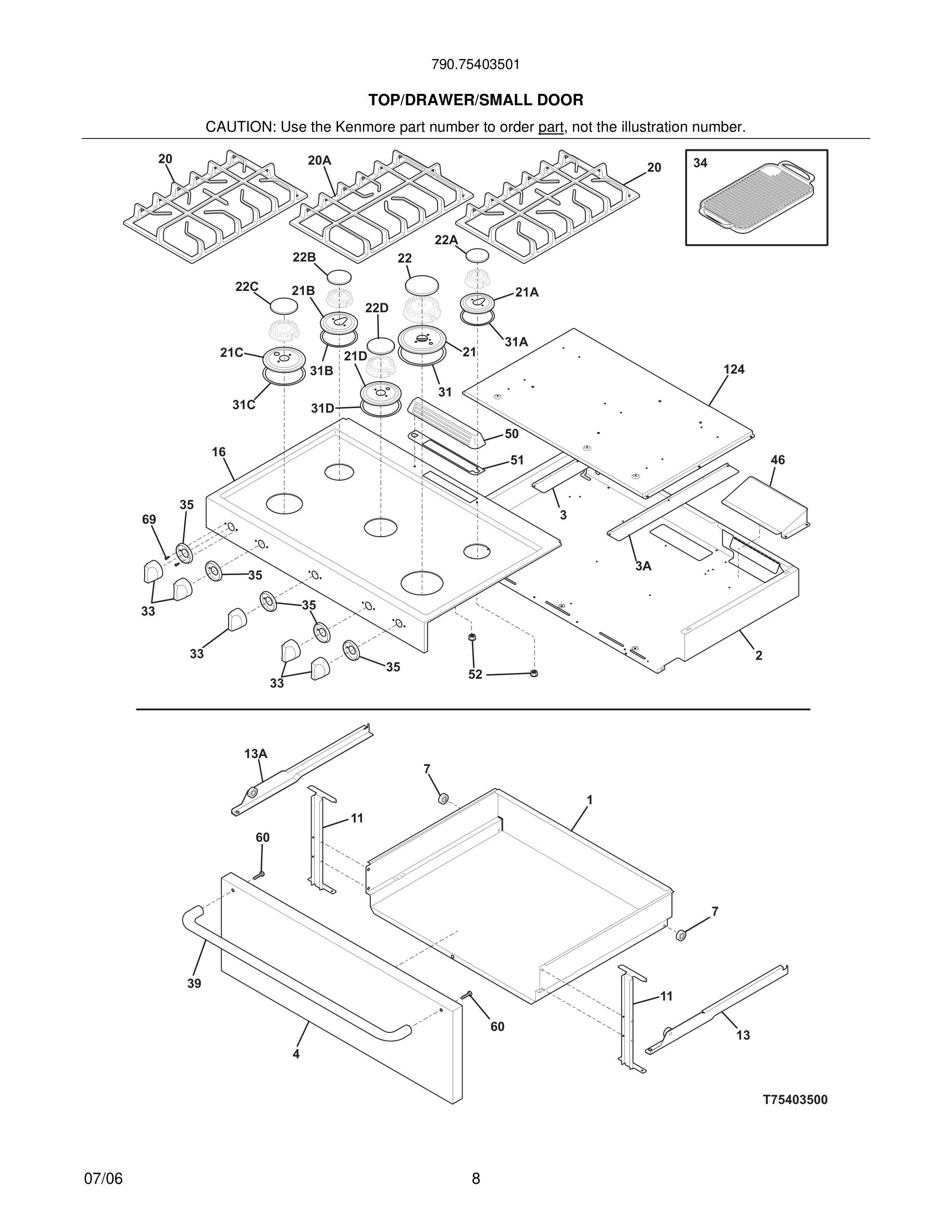 09 - TOP / DRAWER / SMALL DOOR