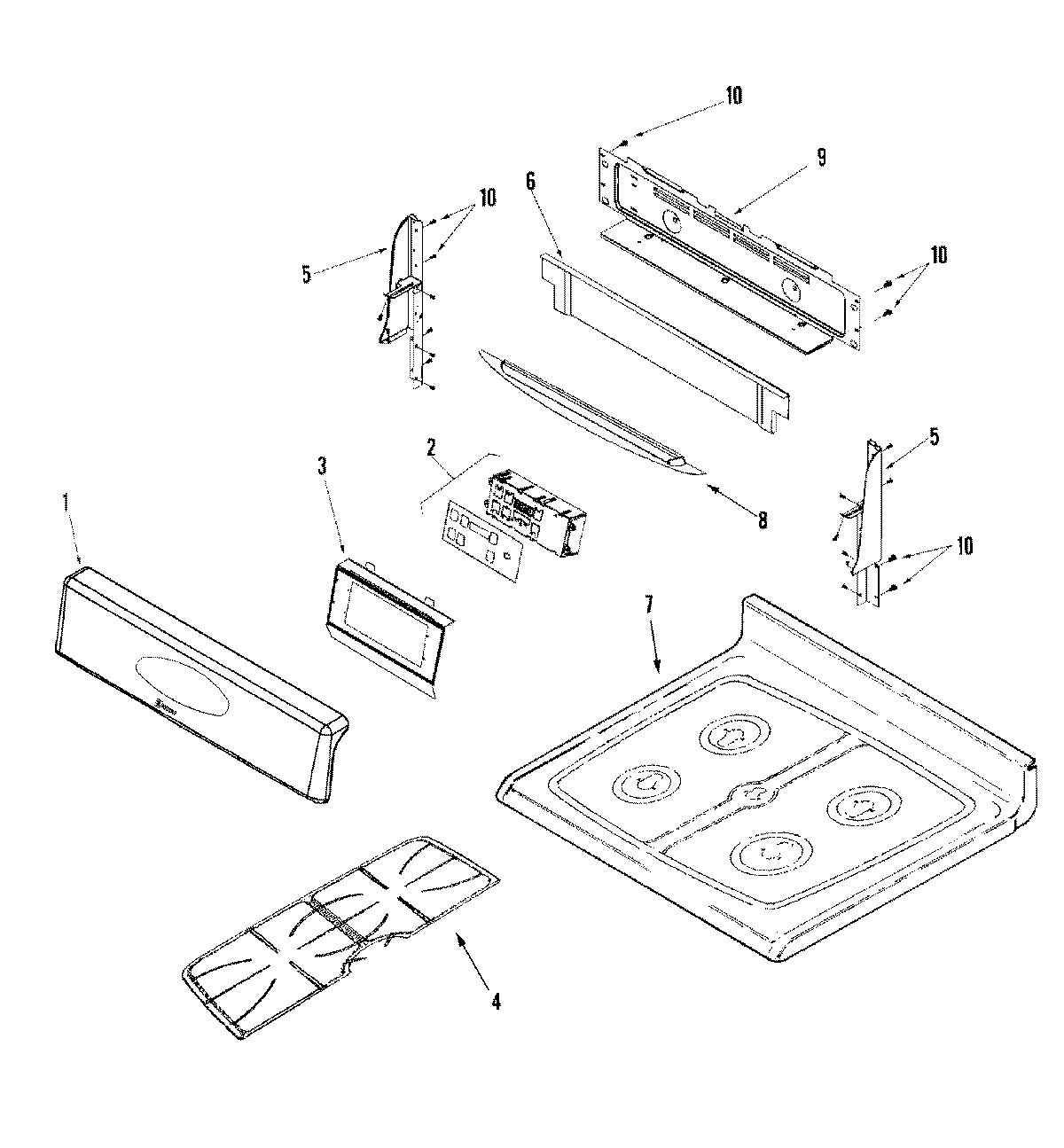 03 - CONTROL PANEL/TOP ASSEMBLY