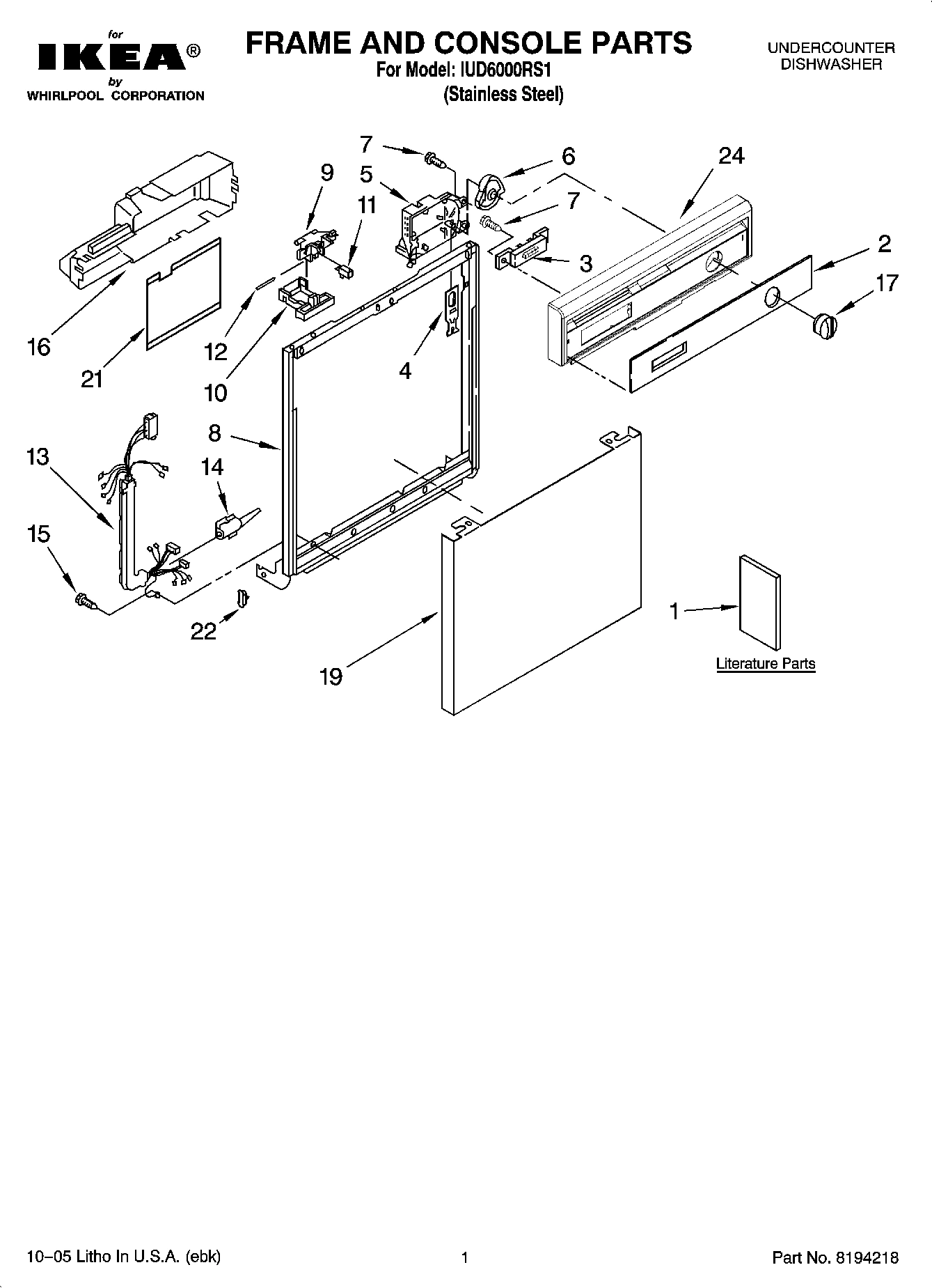 01 - FRAME AND CONSOLE PARTS