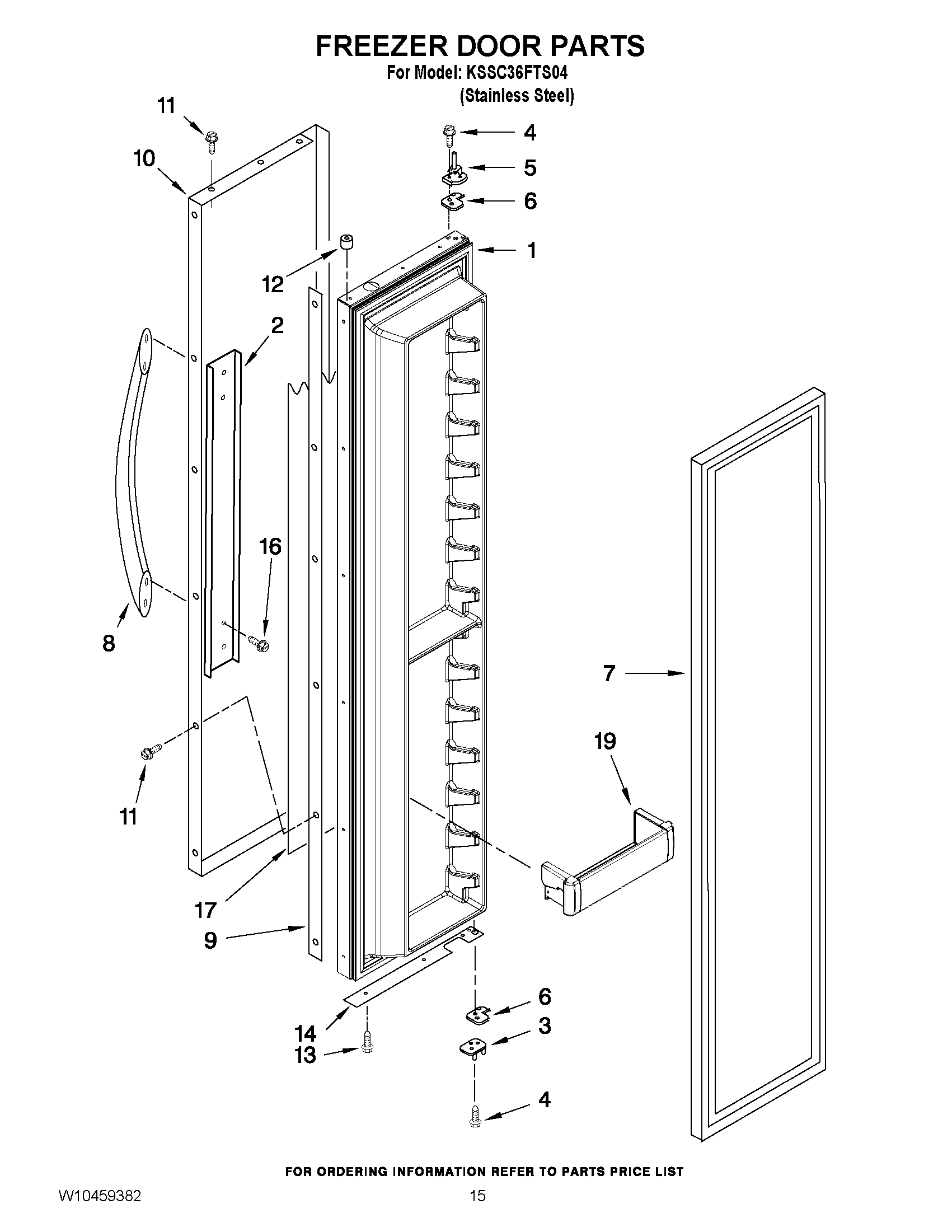 10 - FREEZER DOOR PARTS