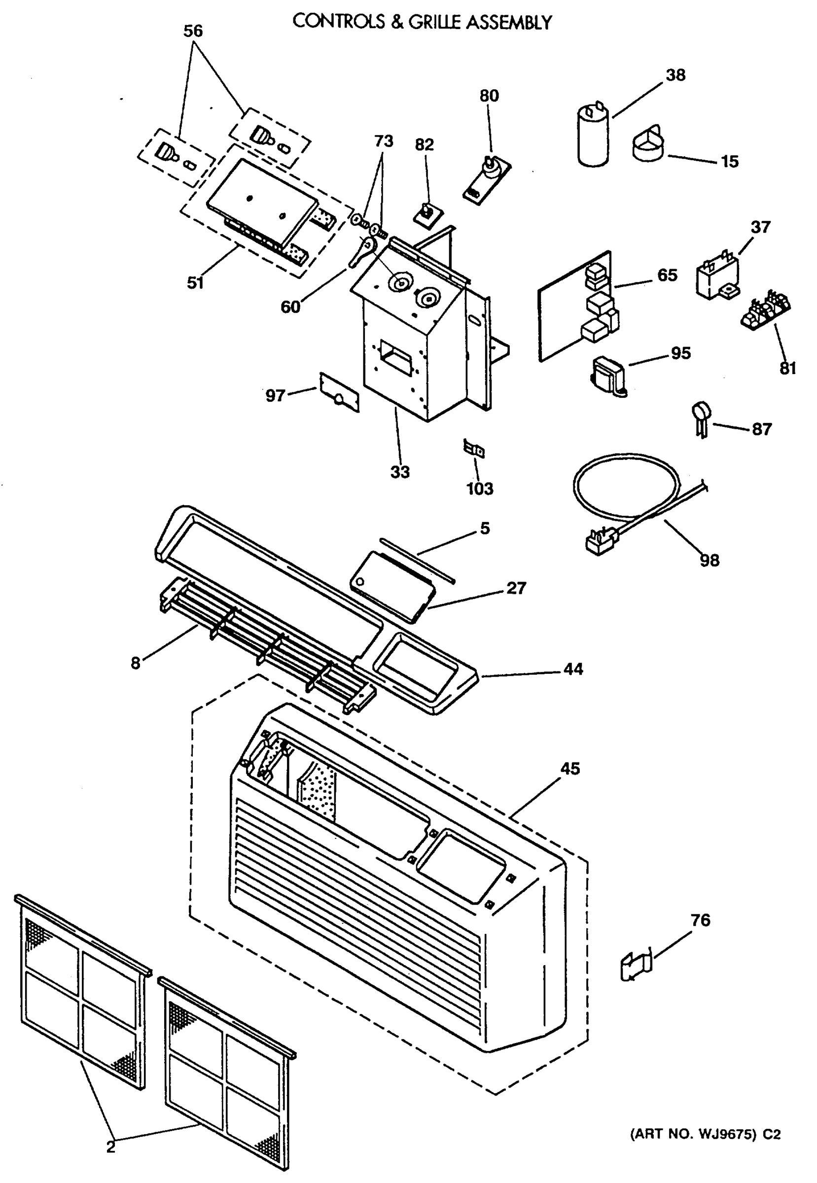 CONTROLS & GRILLE ASSEMBLY