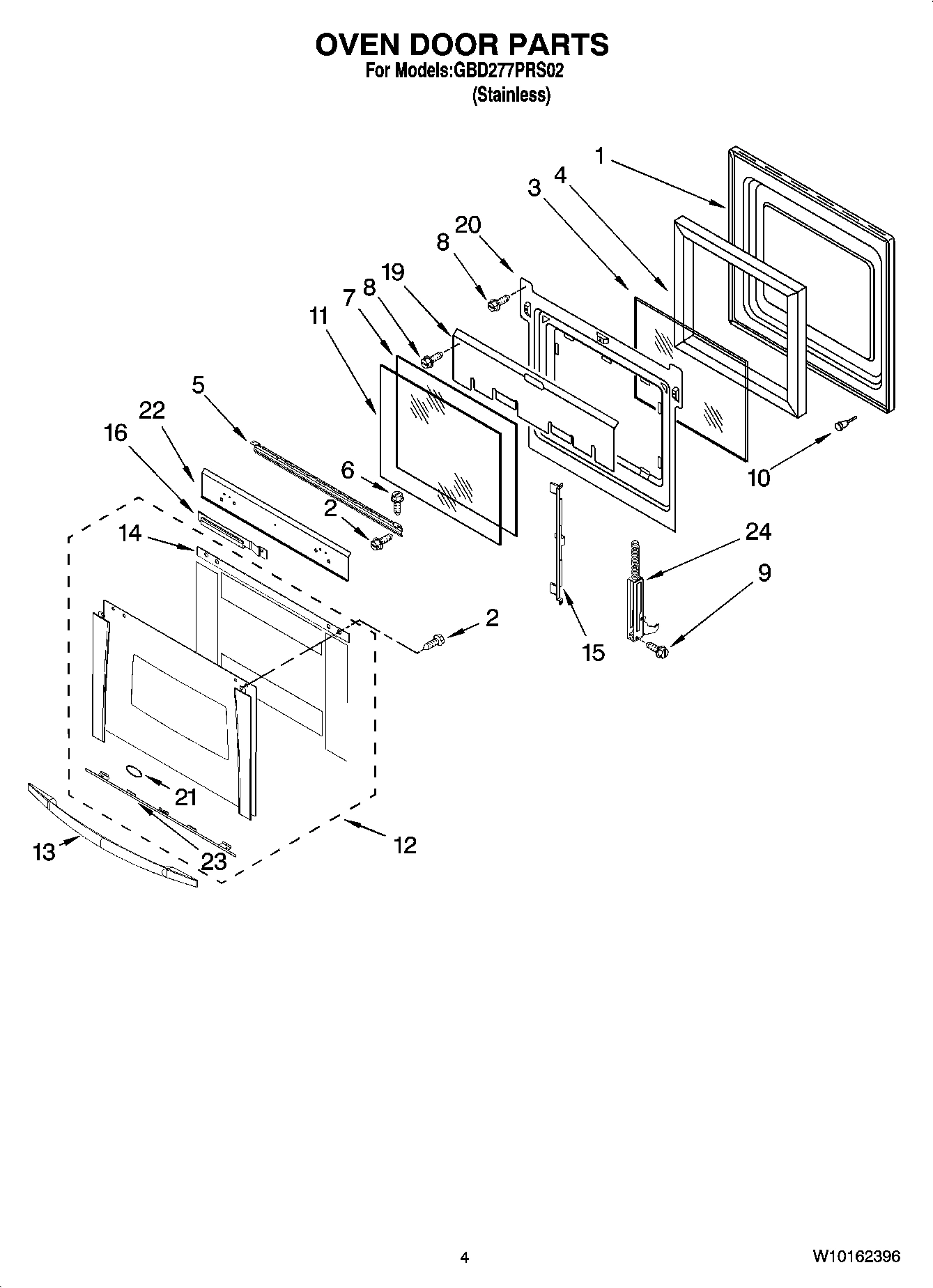 03 - OVEN DOOR PARTS