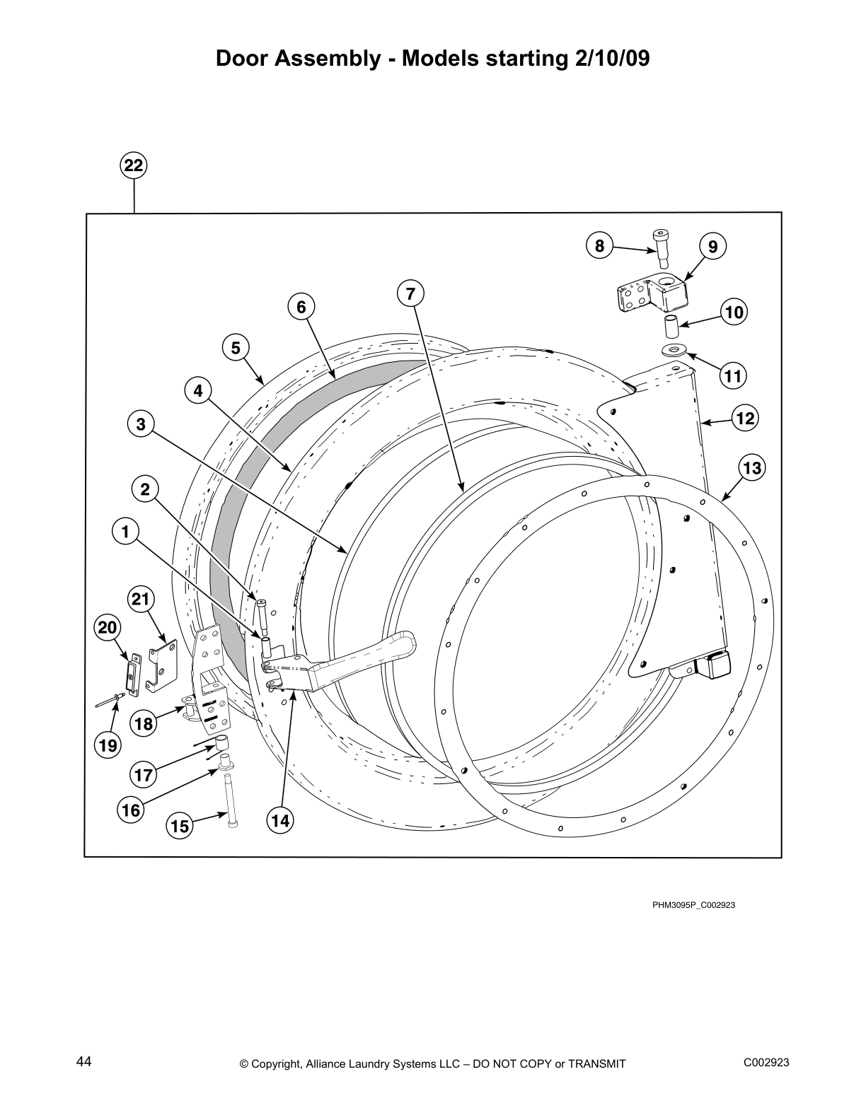 Door Assembly - Models starting 2/10/09