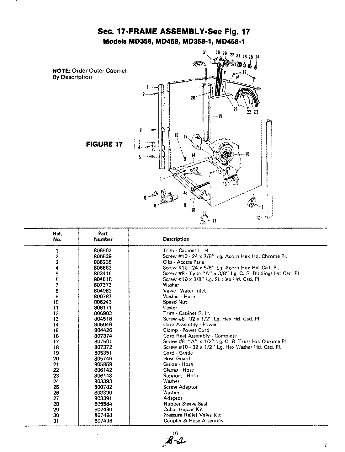 04 - FRAME ASSEMBLY (MD458, MD458-1)