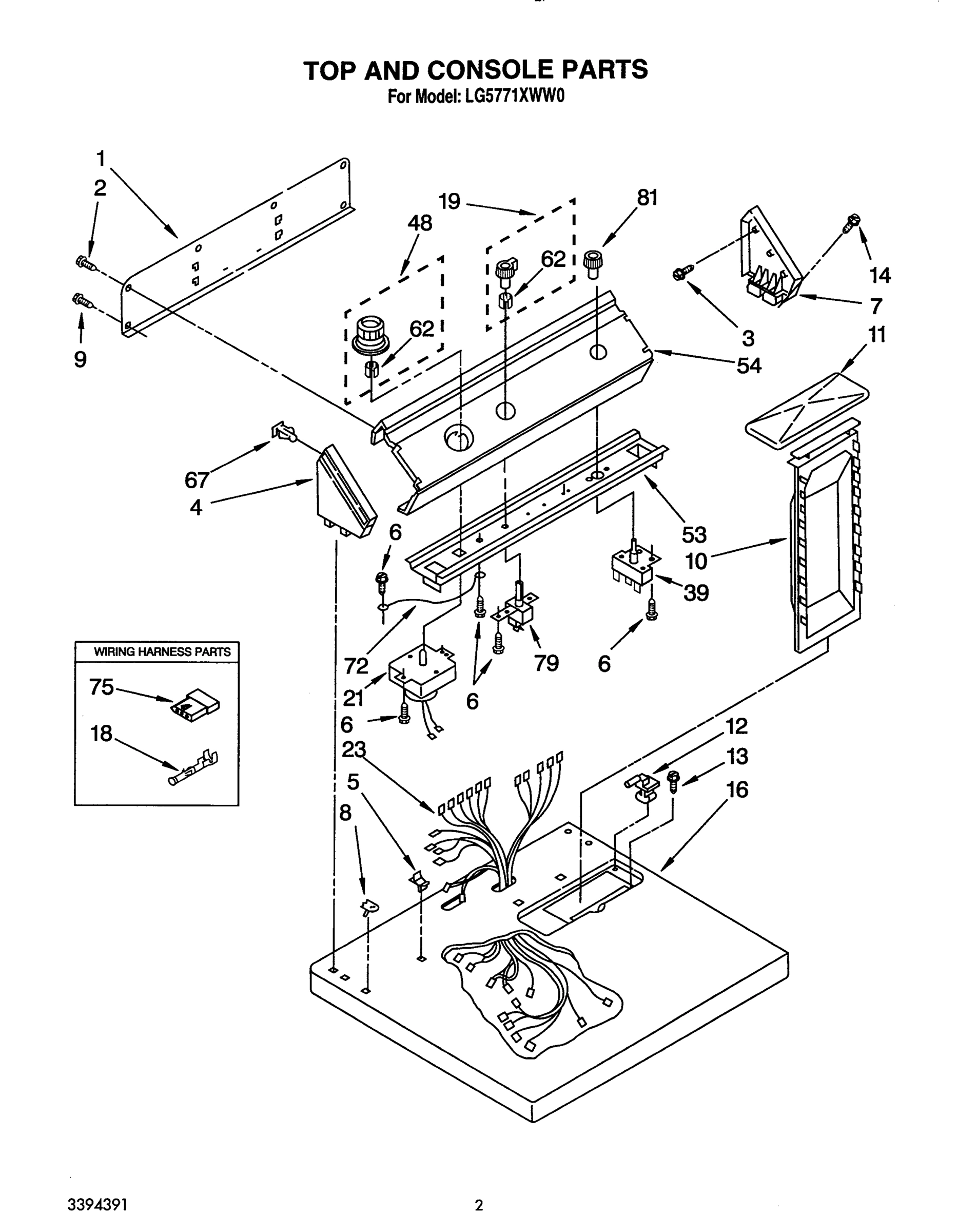 02 - TOP AND CONSOLE, LIT/OPTIONAL