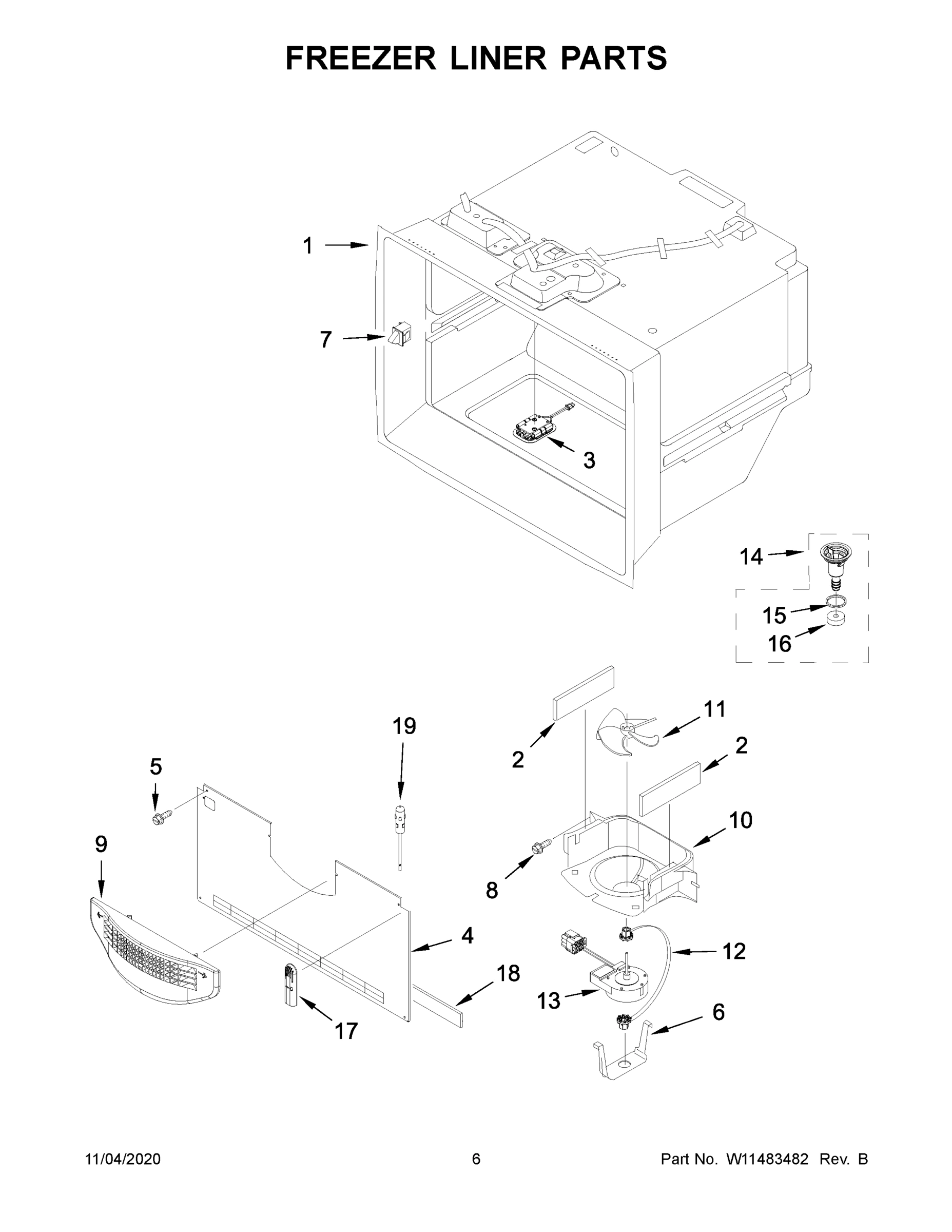 04 - FREEZER LINER PARTS