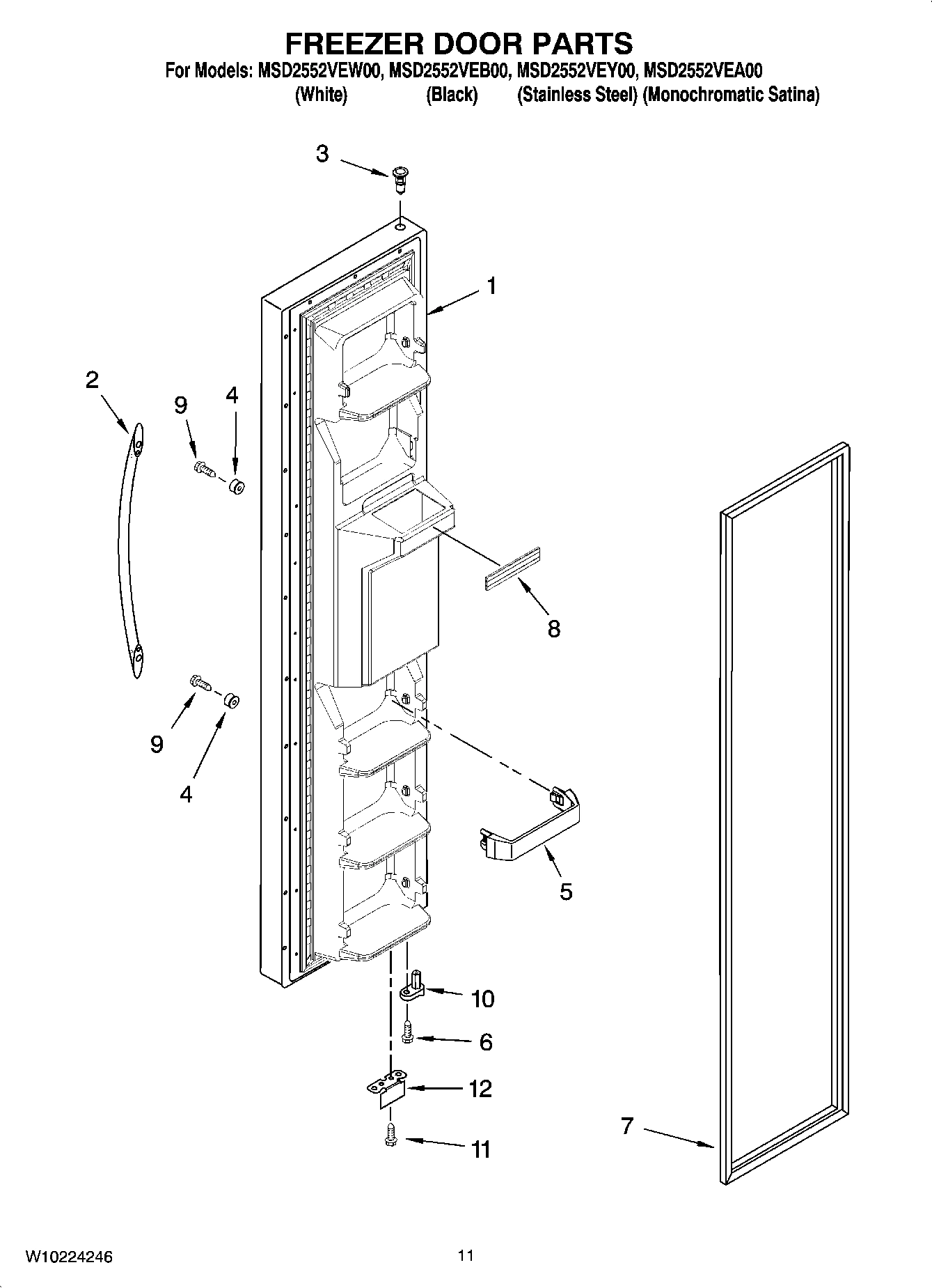 07 - FREEZER DOOR PARTS