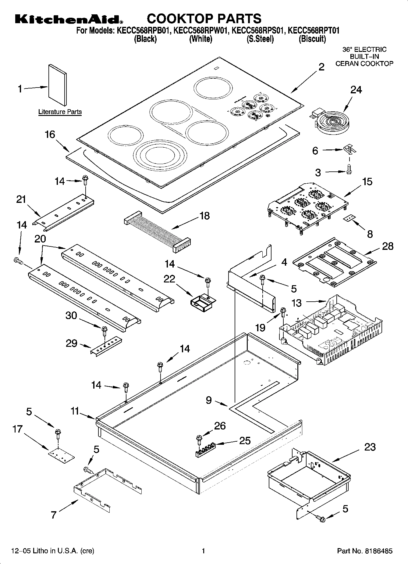 01 - COOKTOP PARTS, OPTIONAL PARTS