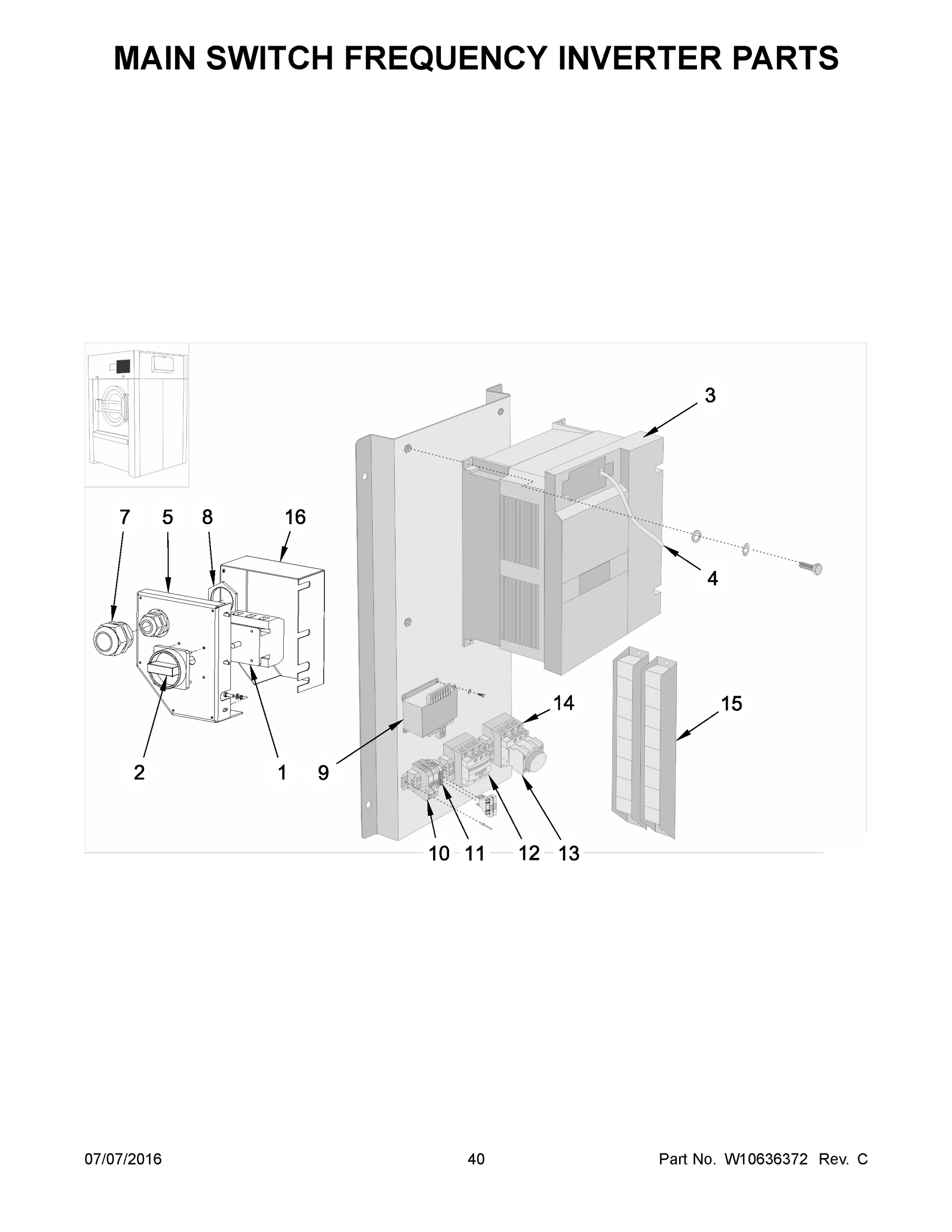 21 - MAIN SWITCH FREQUENCY INVERTER PARTS