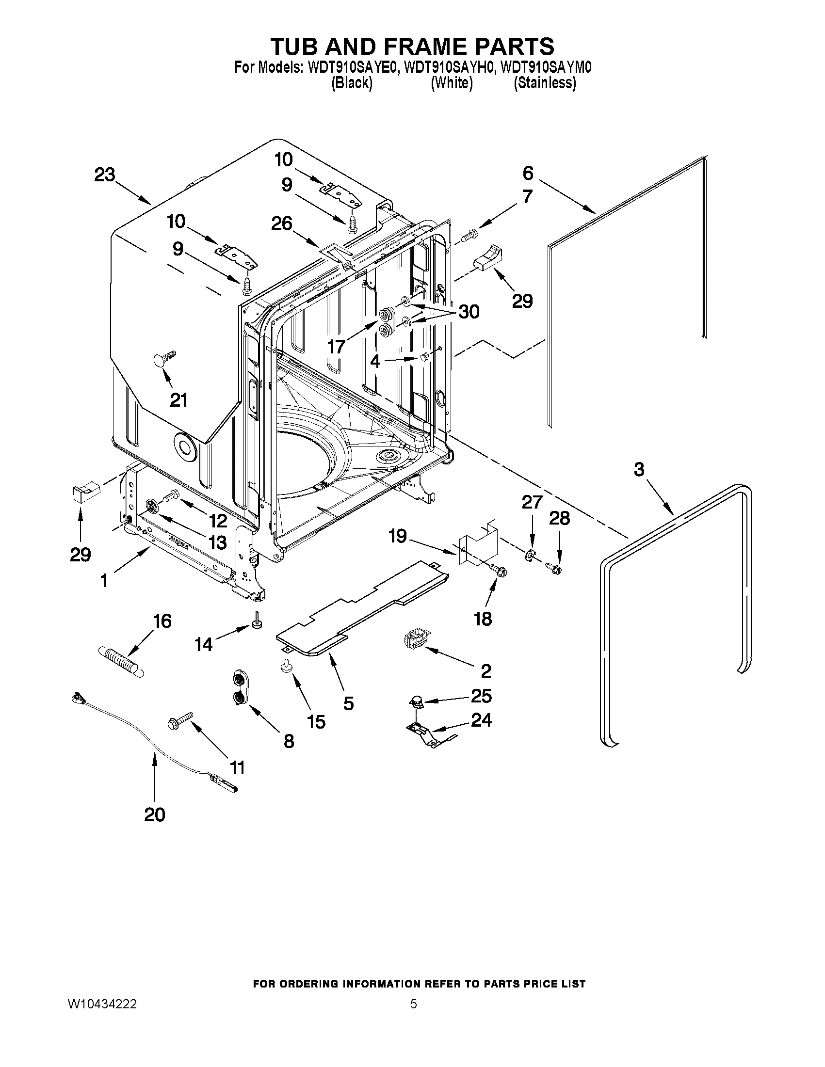 05 - TUB AND FRAME PARTS