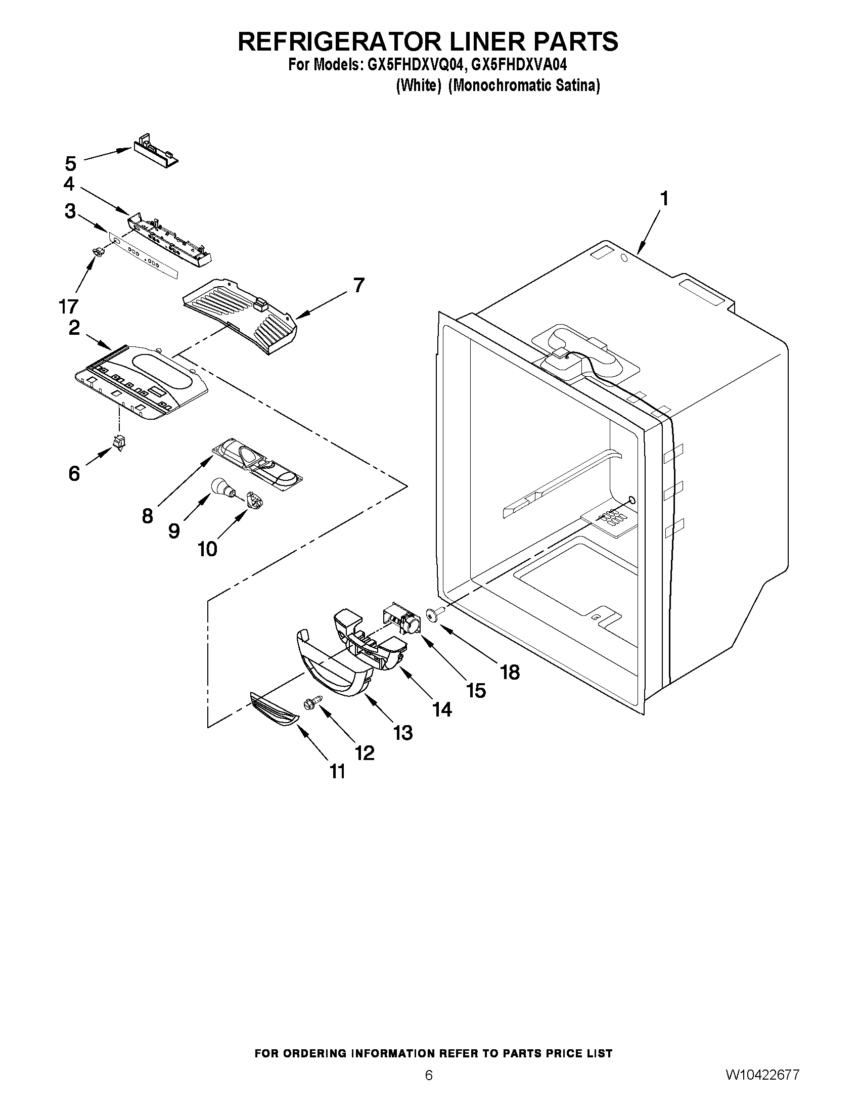 04 - REFRIGERATOR LINER PARTS