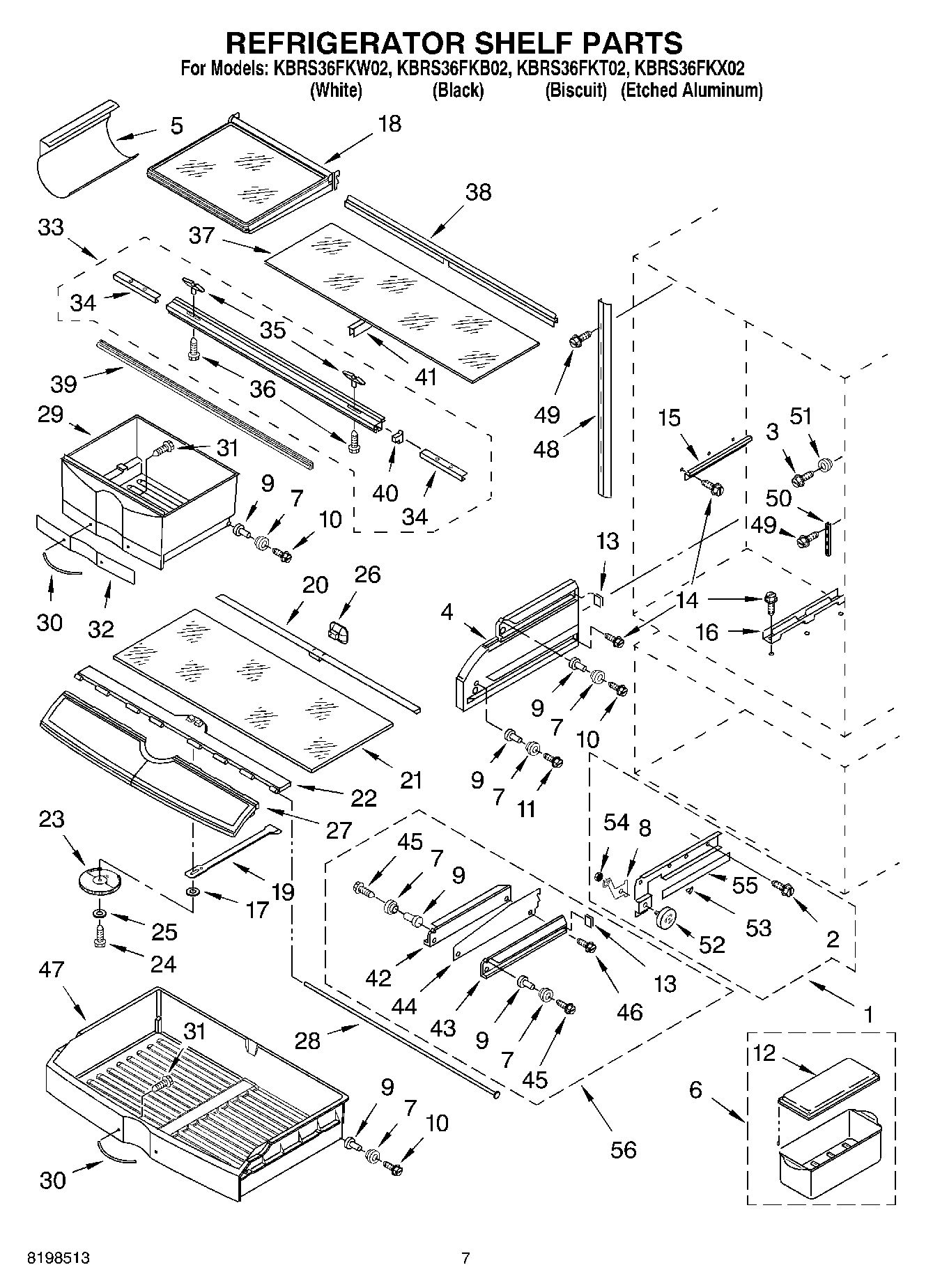 05 - REFRIGERATOR SHELF PARTS