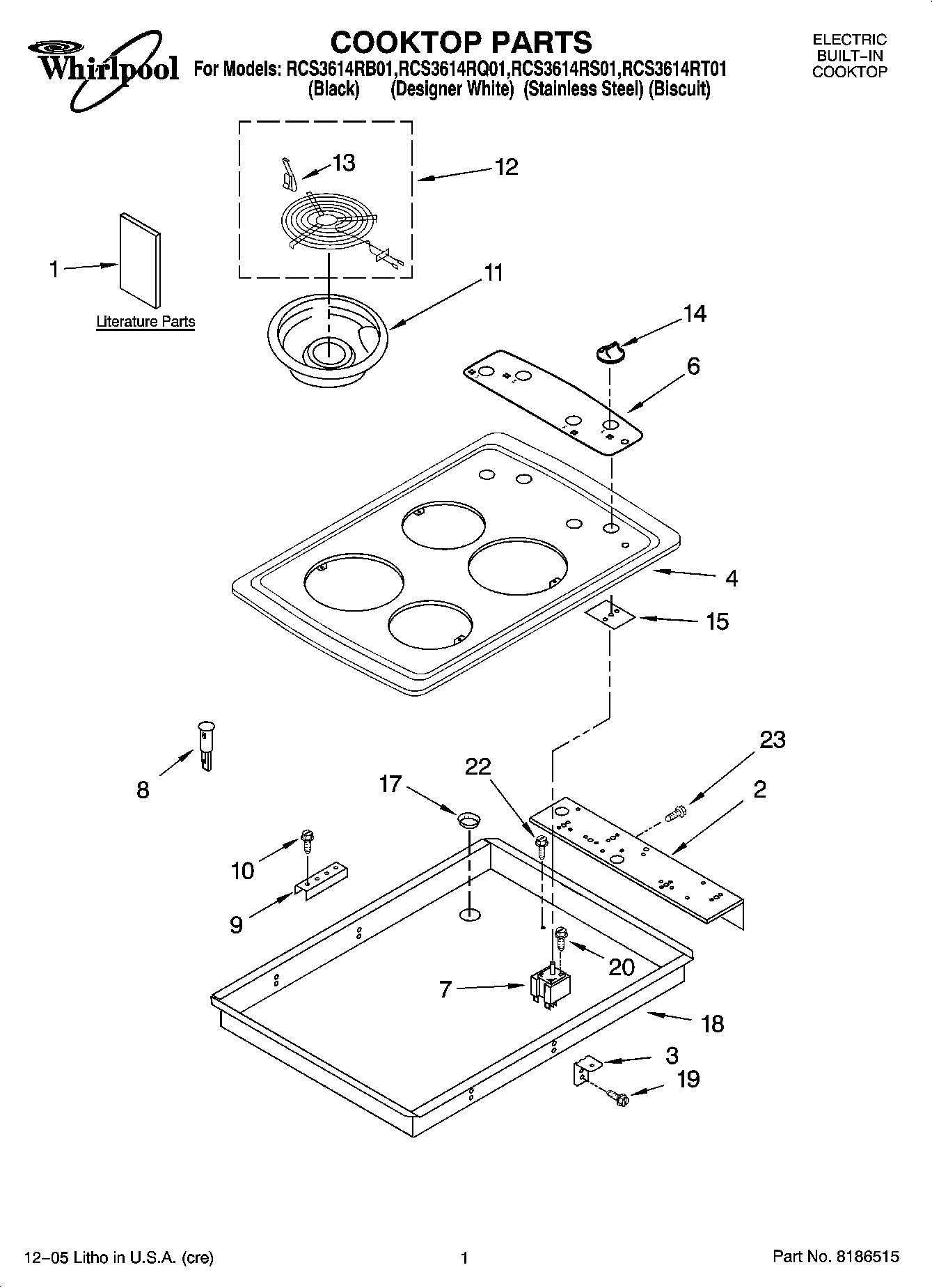 01 - COOKTOP PARTS