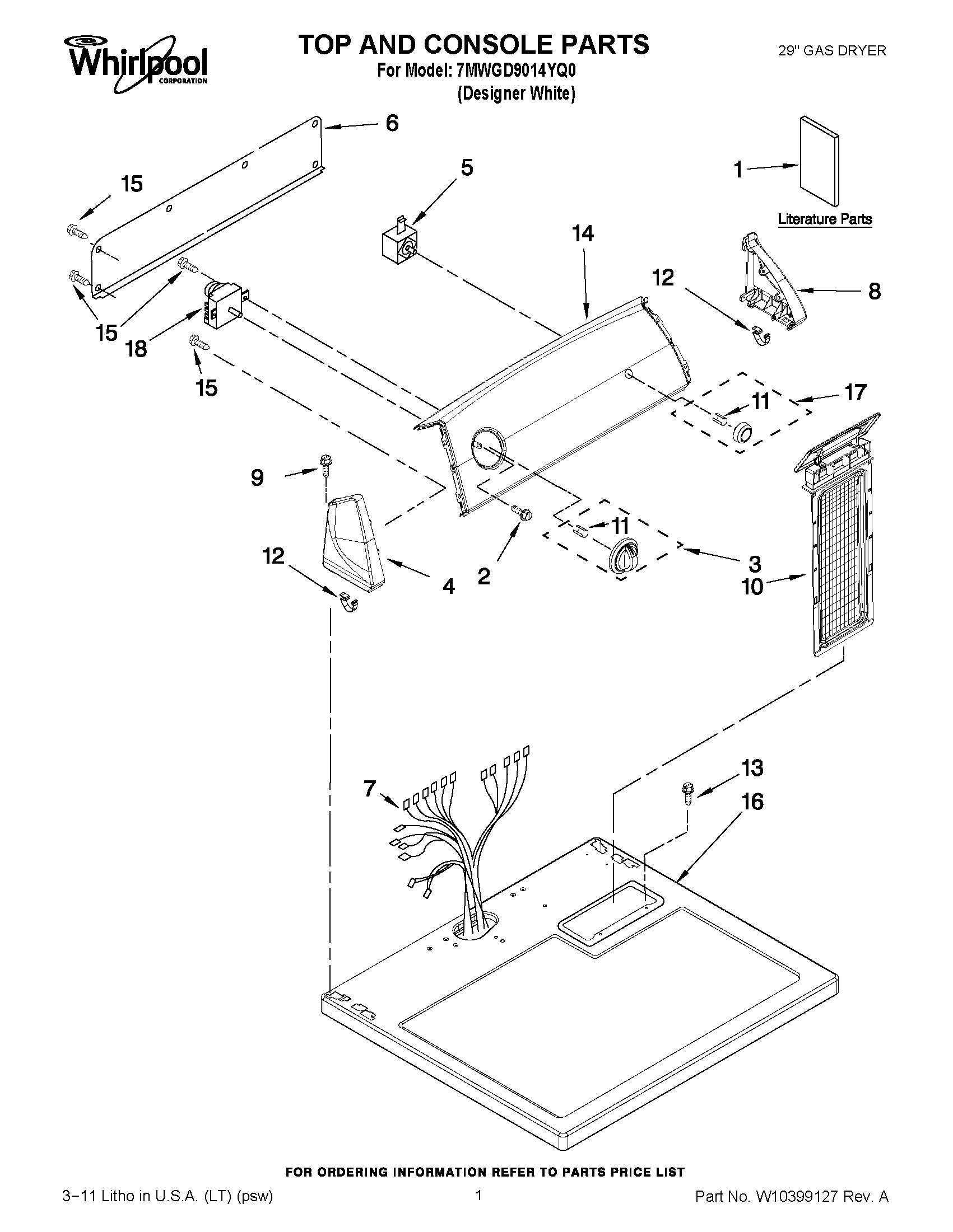 01 - TOP AND CONSOLE PARTS