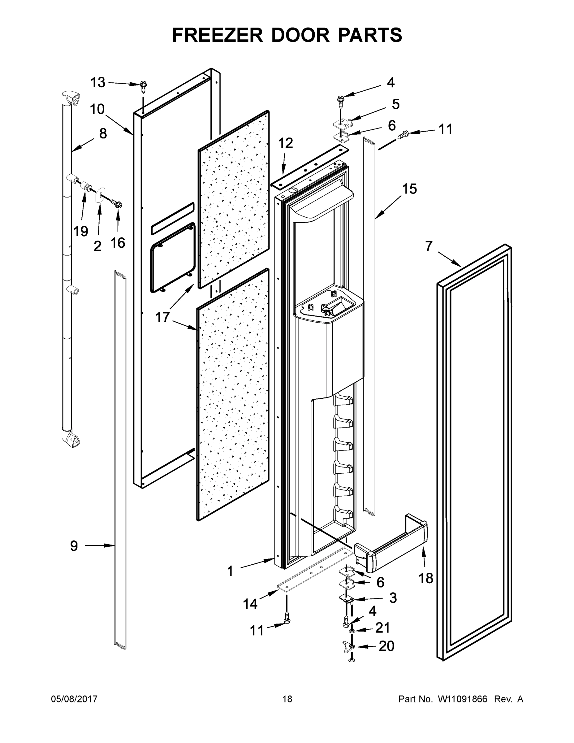 10 - FREEZER DOOR PARTS