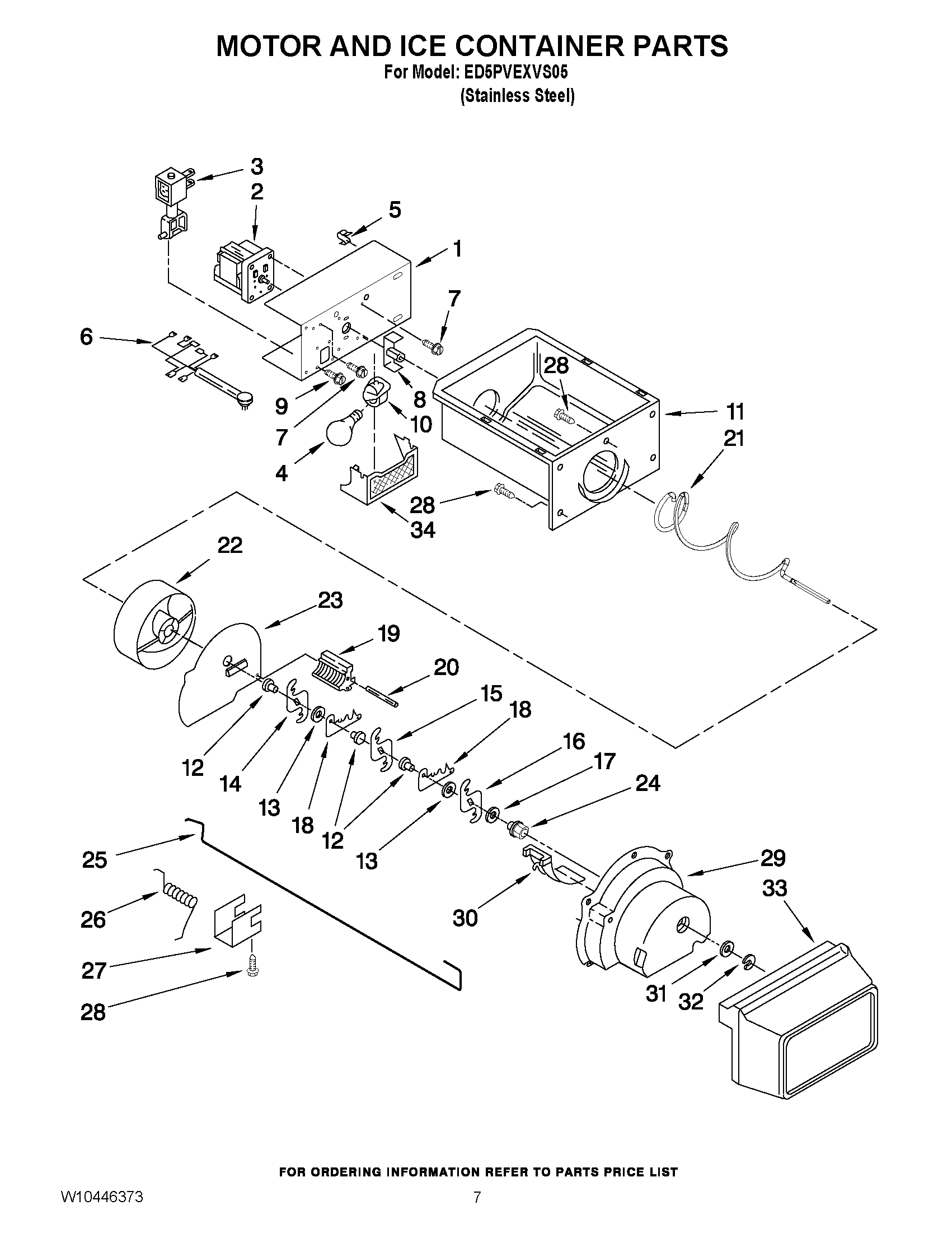 05 - MOTOR AND ICE CONTAINER PARTS