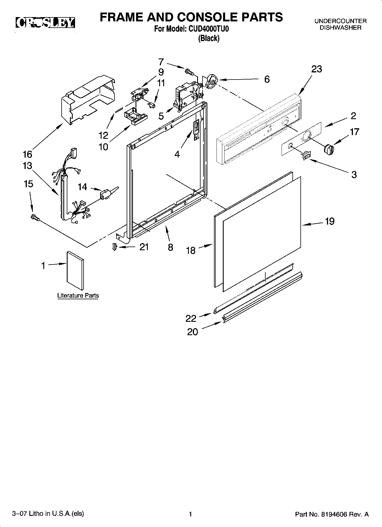 01 - FRAME AND CONSOLE PARTS