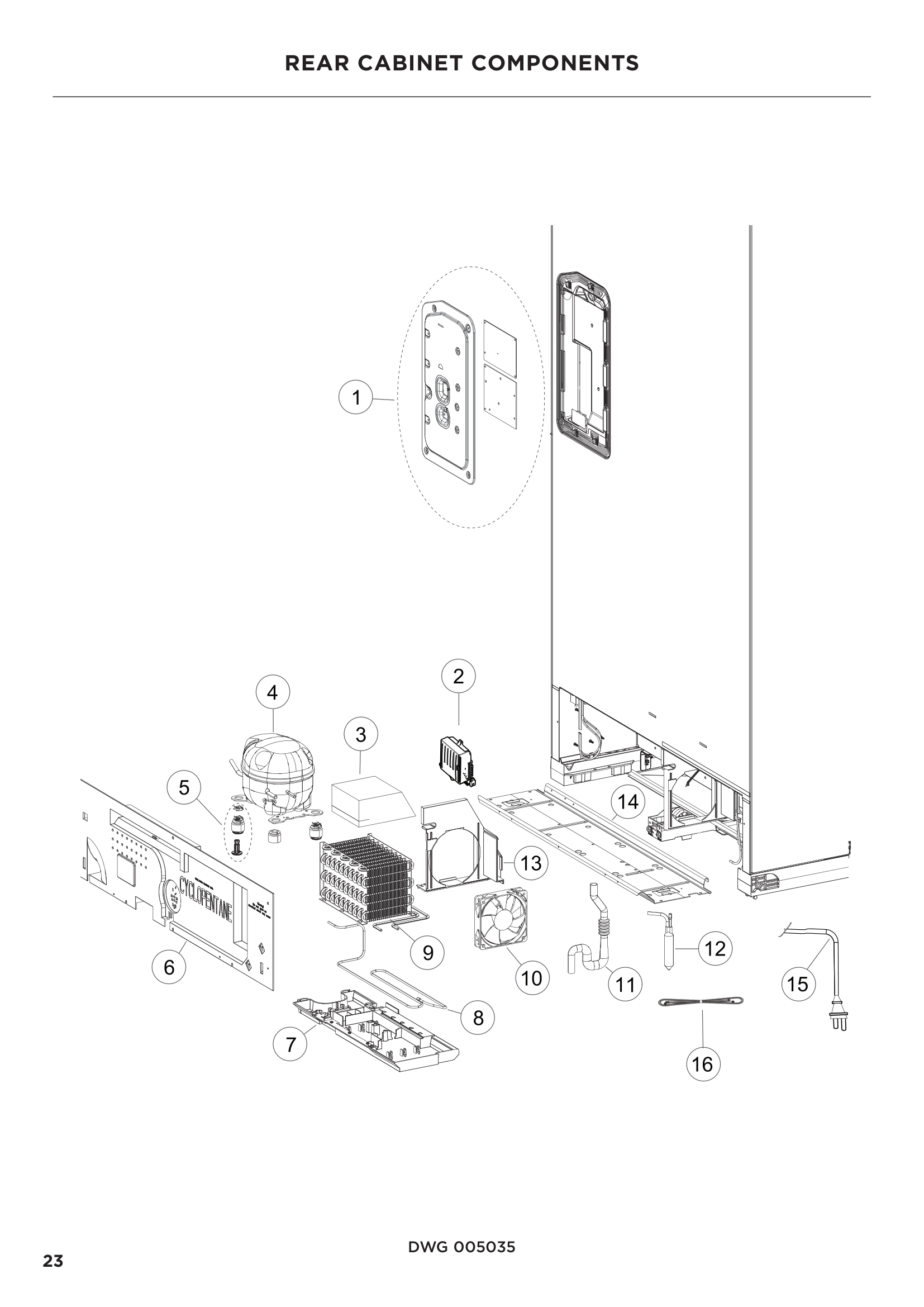 REAR CABINET COMPONENTS