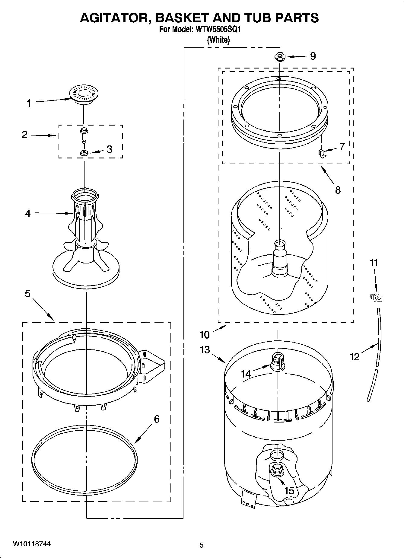 03 - AGITATOR, BASKET AND TUB PARTS