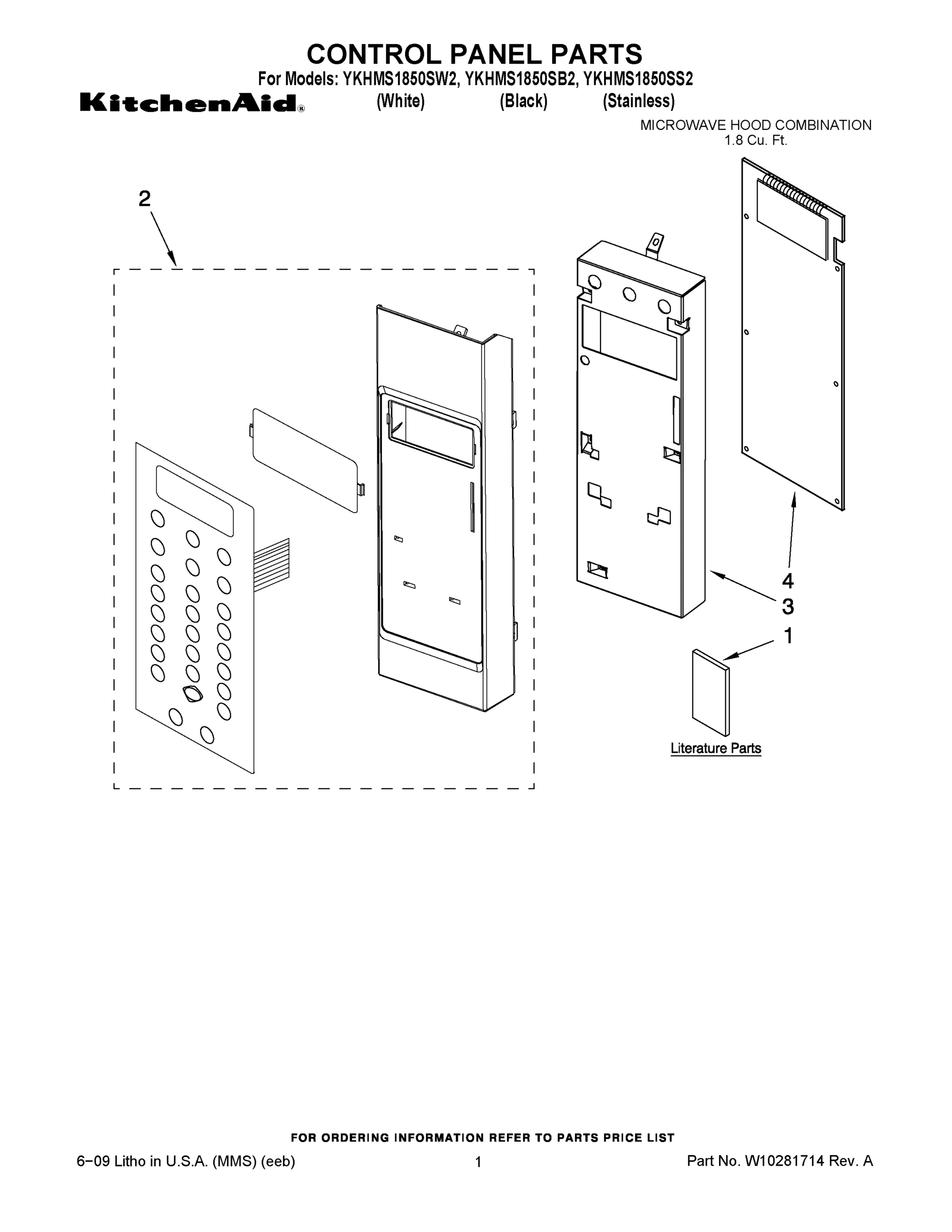 01 - CONTROL PANEL PARTS