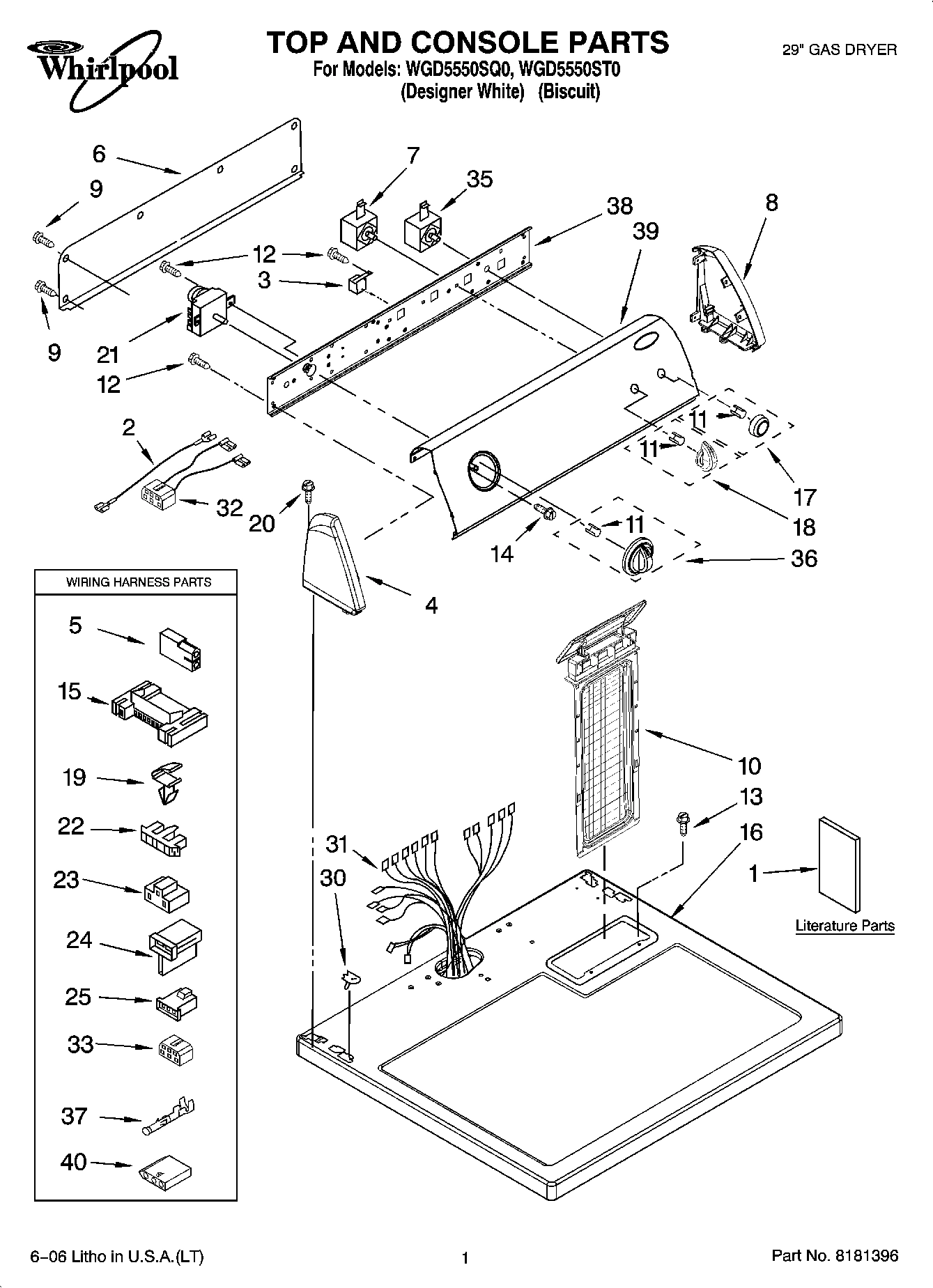 01 - TOP AND CONSOLE PARTS