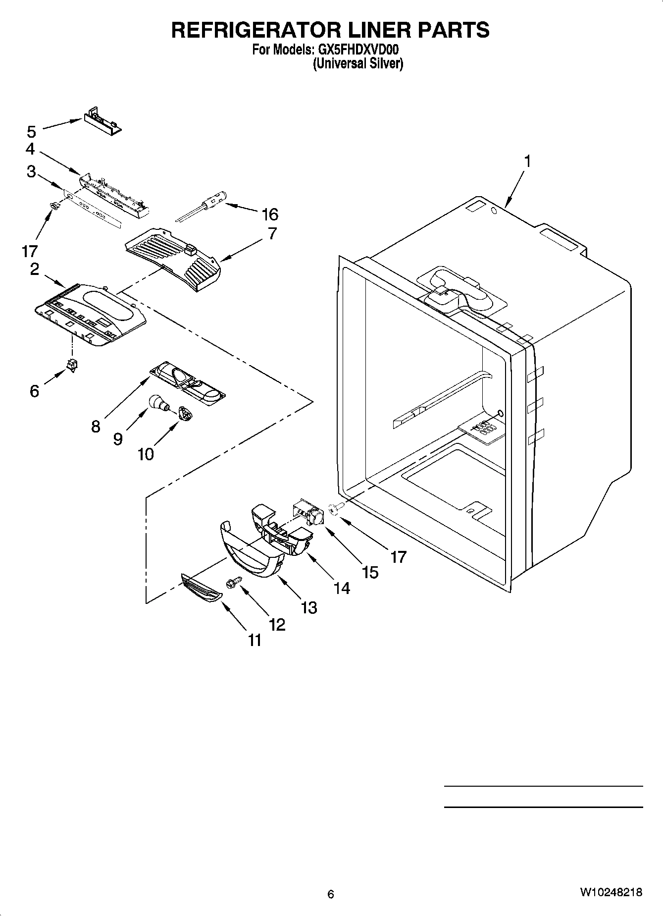 04 - REFRIGERATOR LINER PARTS