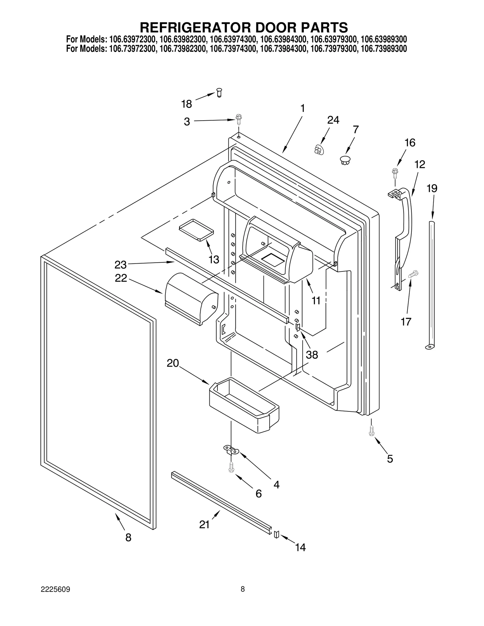 REFRIGERATOR DOOR PARTS