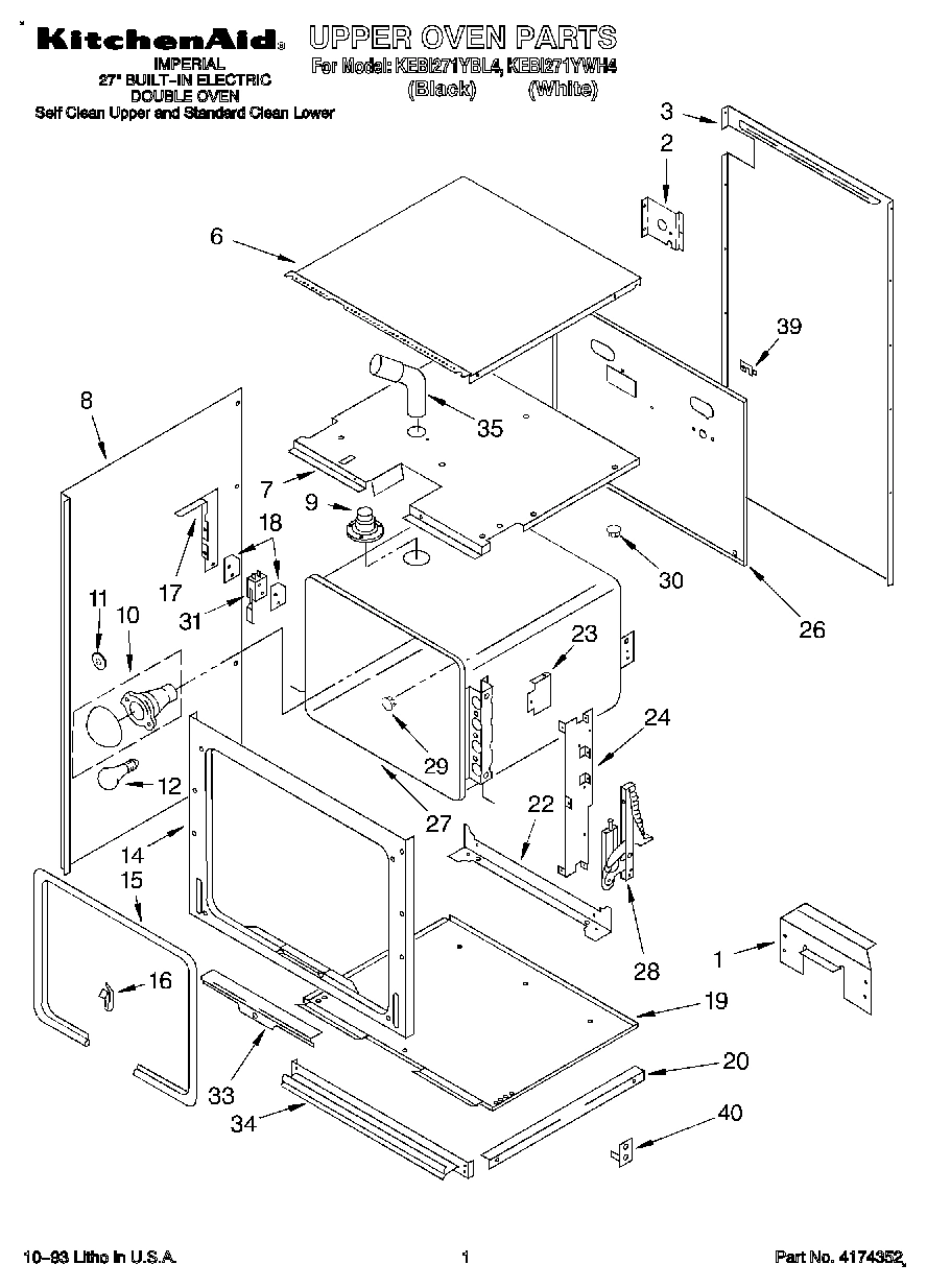 01 - UPPER OVEN, OPTIONAL
