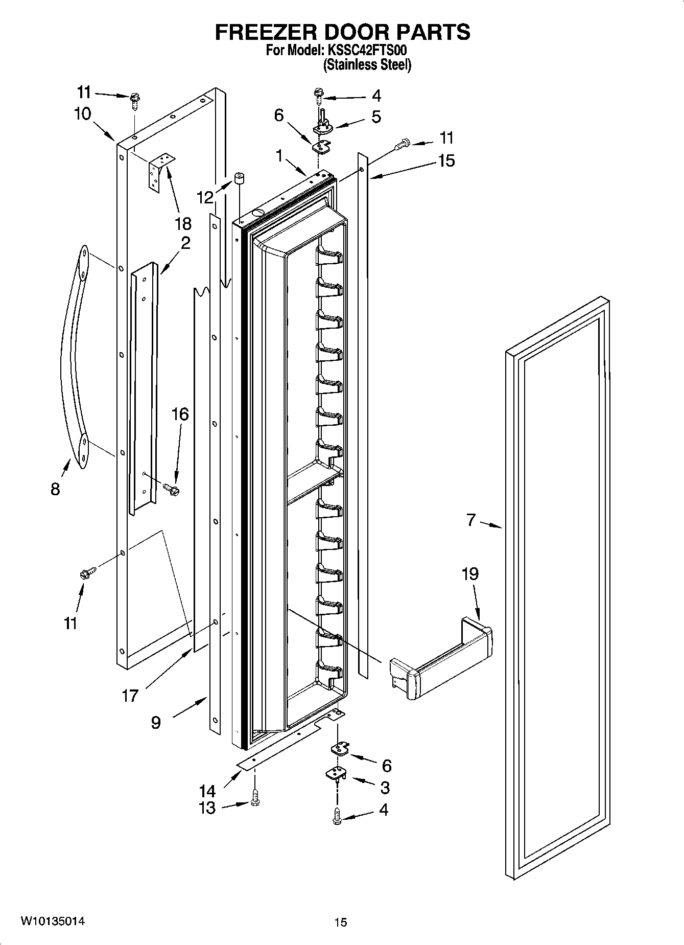 10 - FREEZER DOOR PARTS