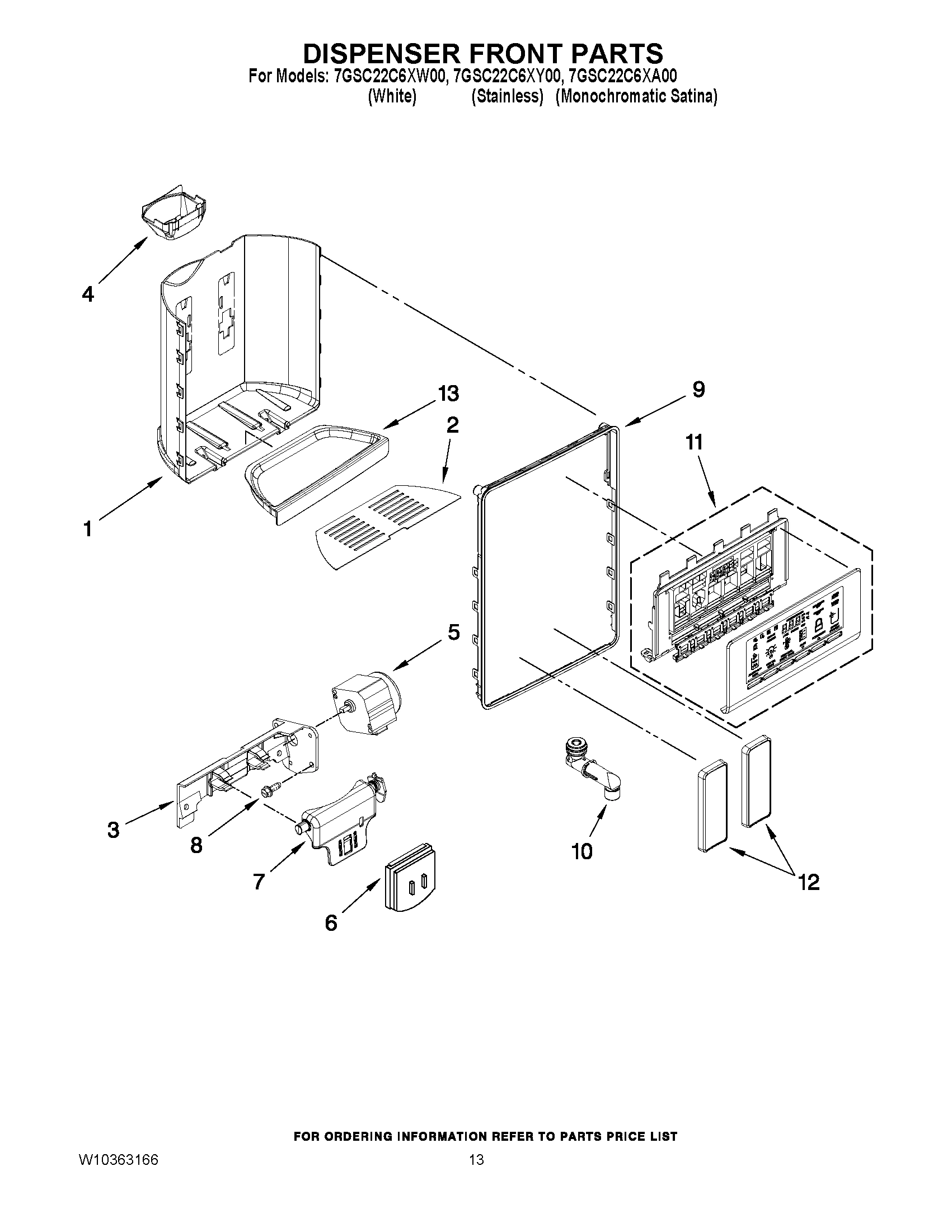08 - DISPENSER FRONT PARTS